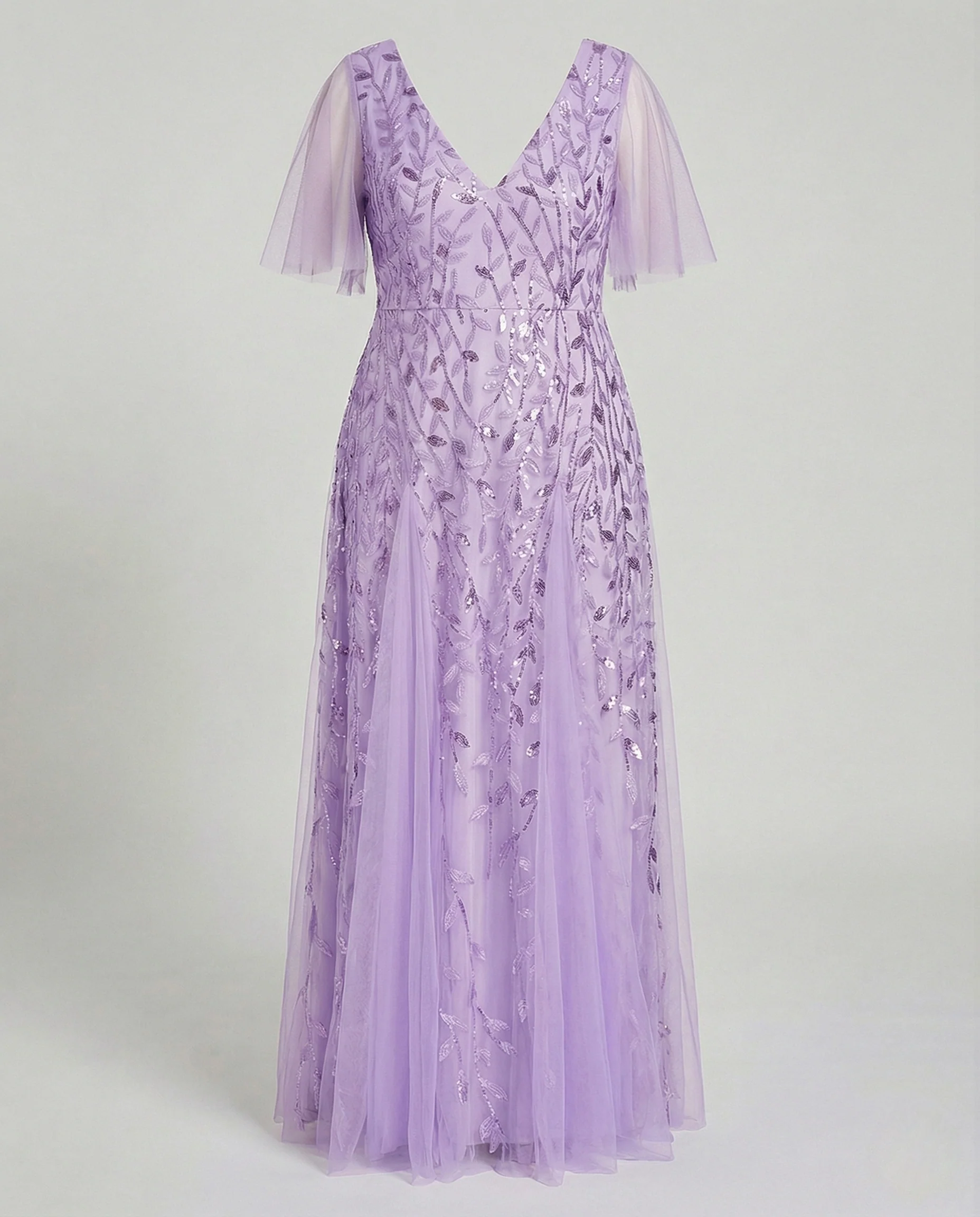Damen Abendkleid A-Linie Tüll - Image 5