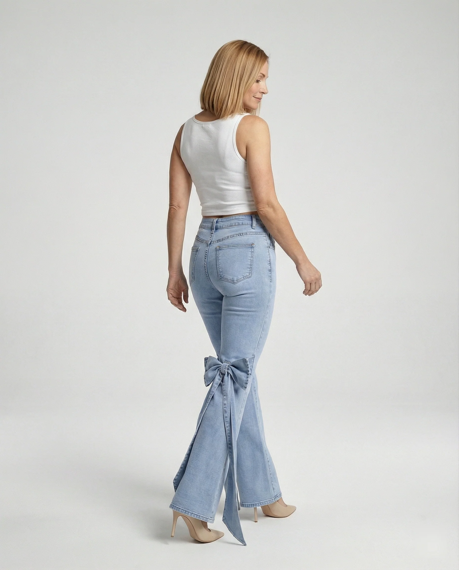Damen Jeans High Waist Schlag - Image 3
