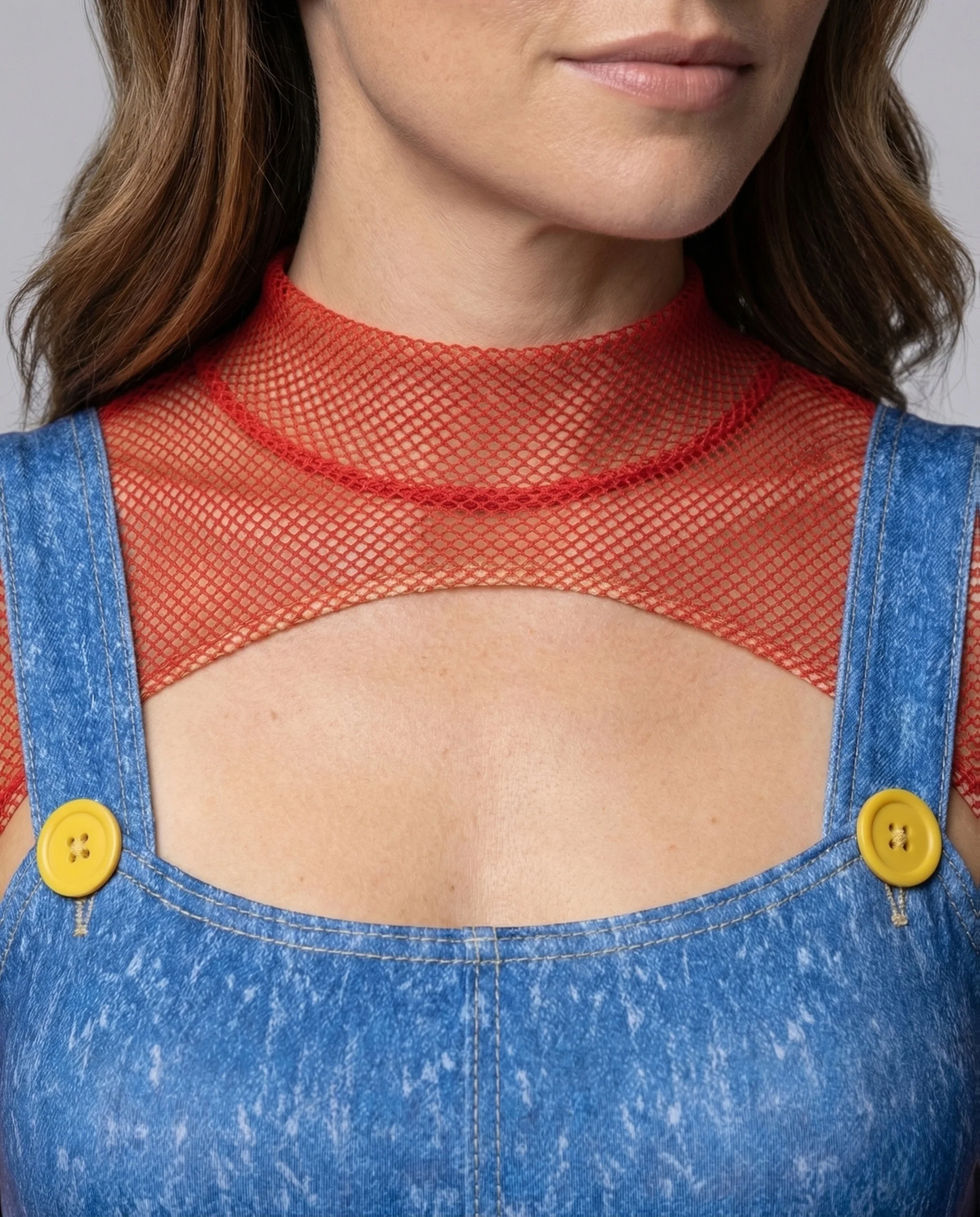 Damen Neckholder Body Figurbetont Hoher Beinausschnitt Knopfdetails - Image 2
