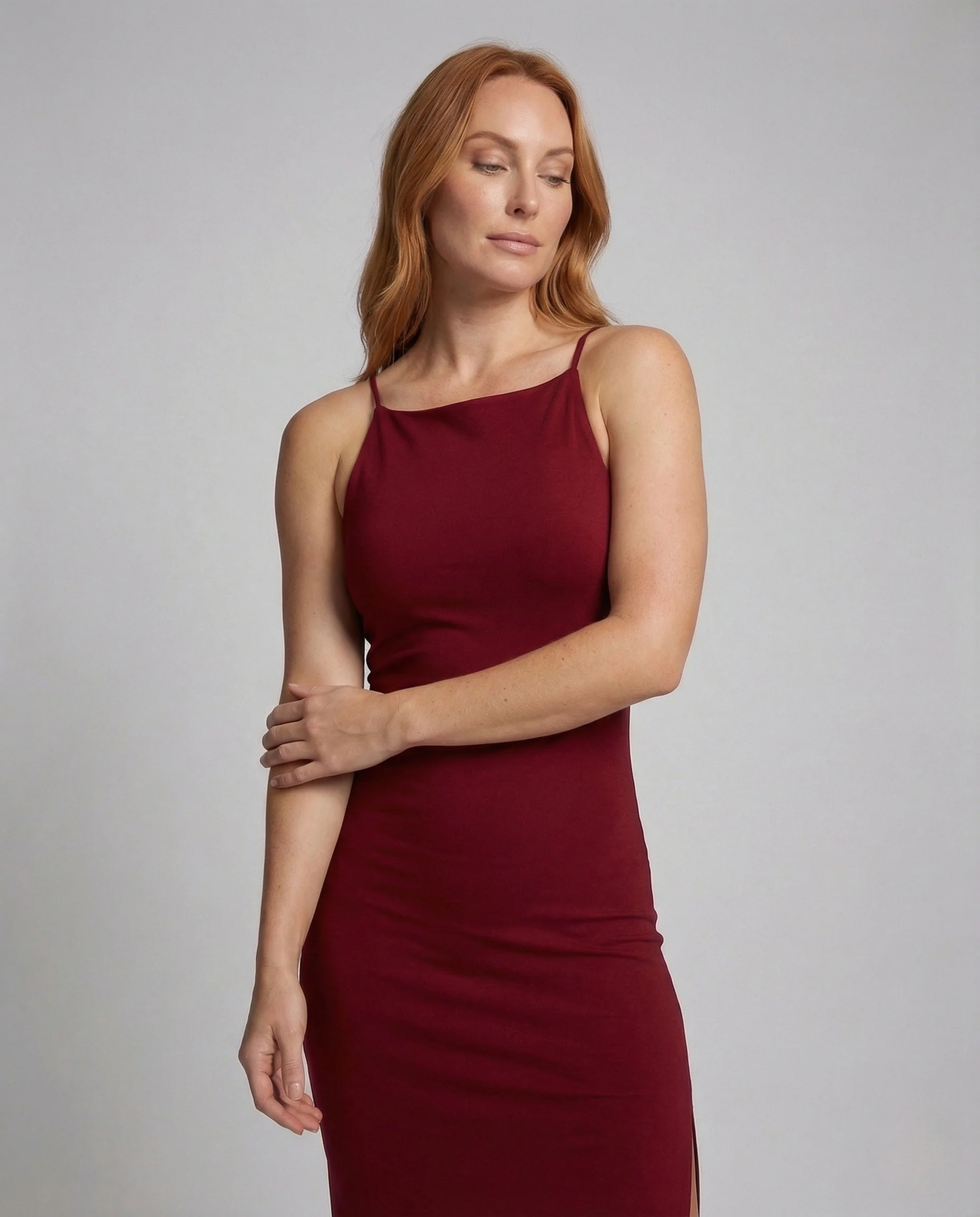 Damen Figurbetontes Abendkleid mit Beinschlitz - Image 2