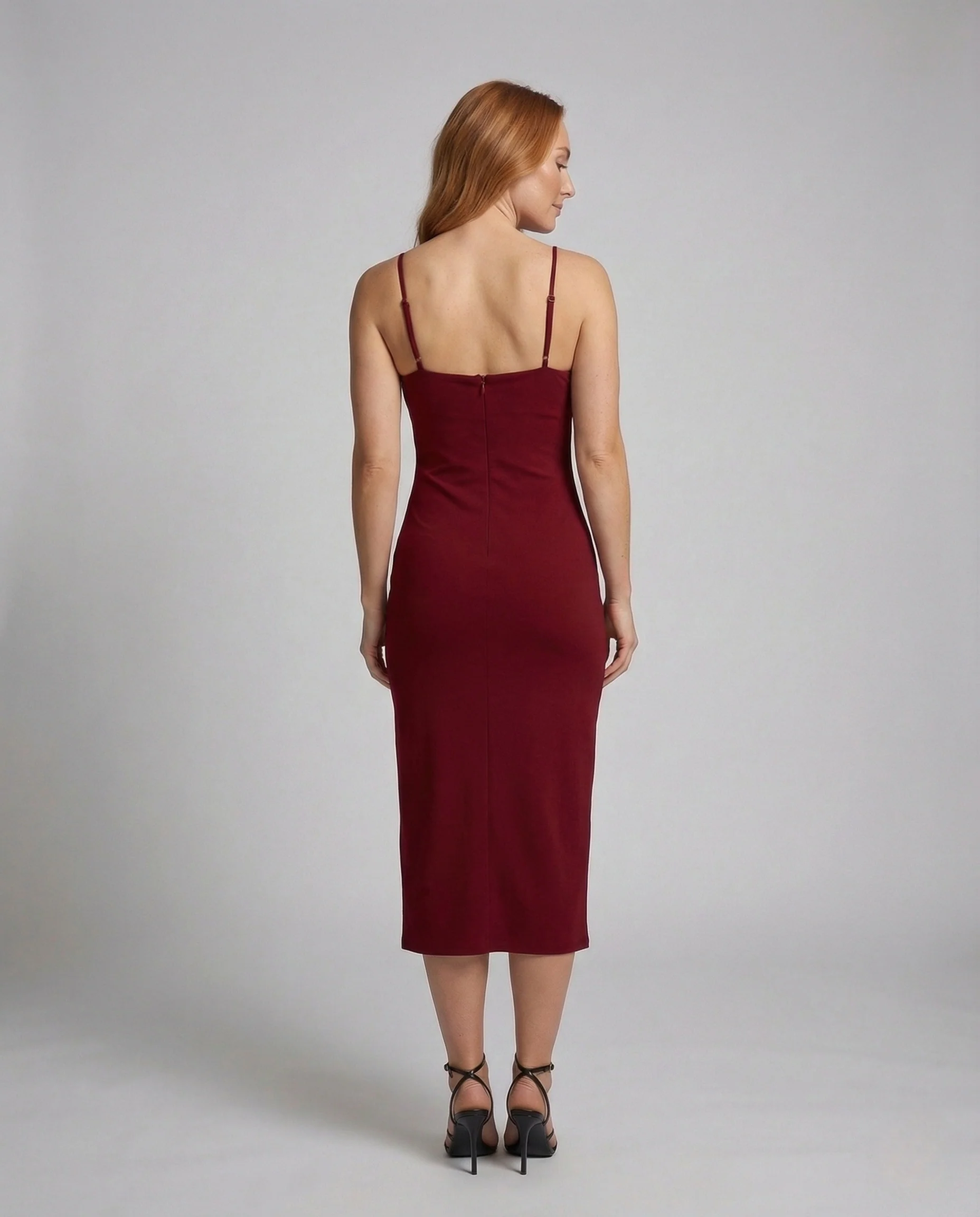 Damen Figurbetontes Abendkleid mit Beinschlitz - Image 4