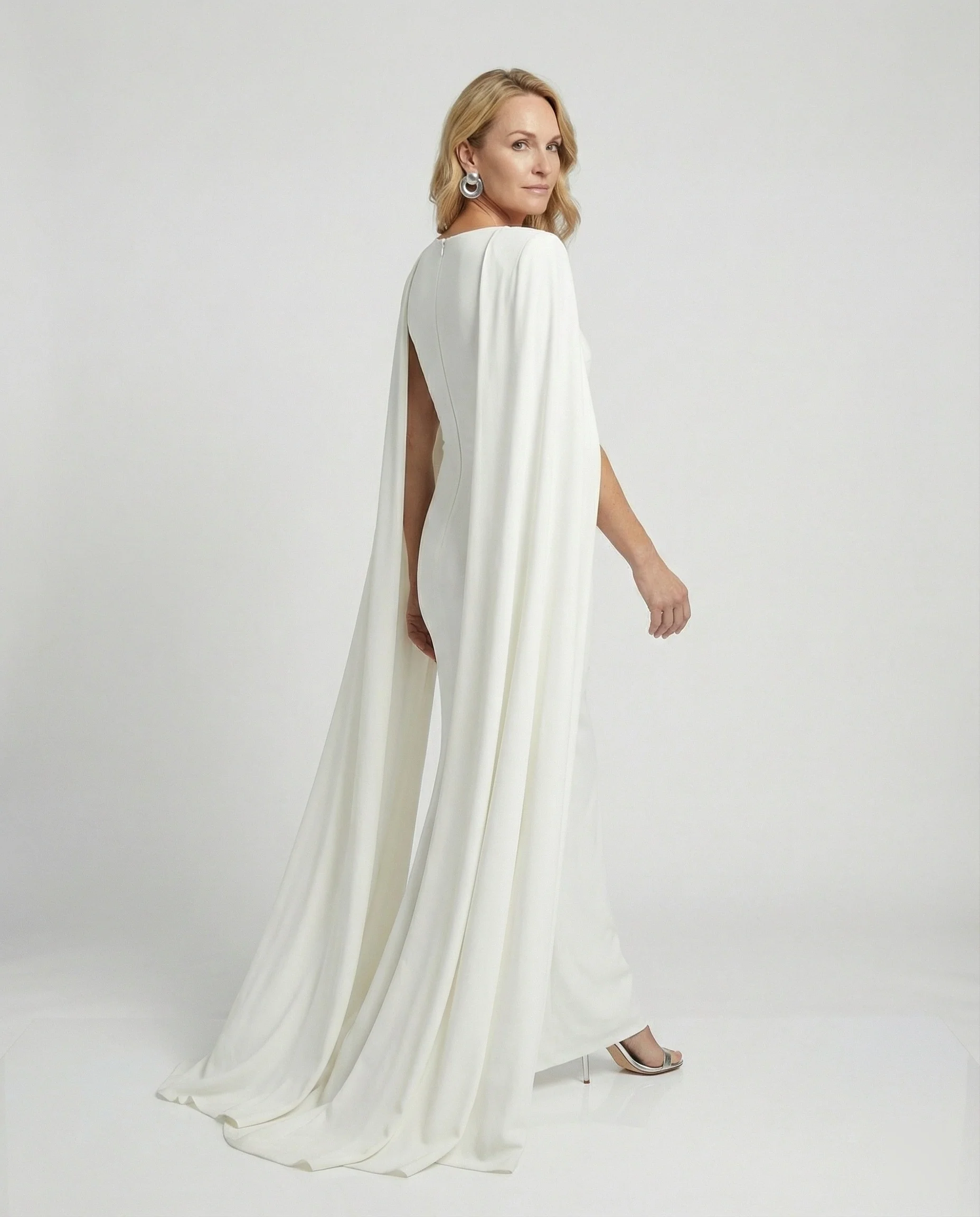 Damen Abendkleid elegant mit Cape - Image 2