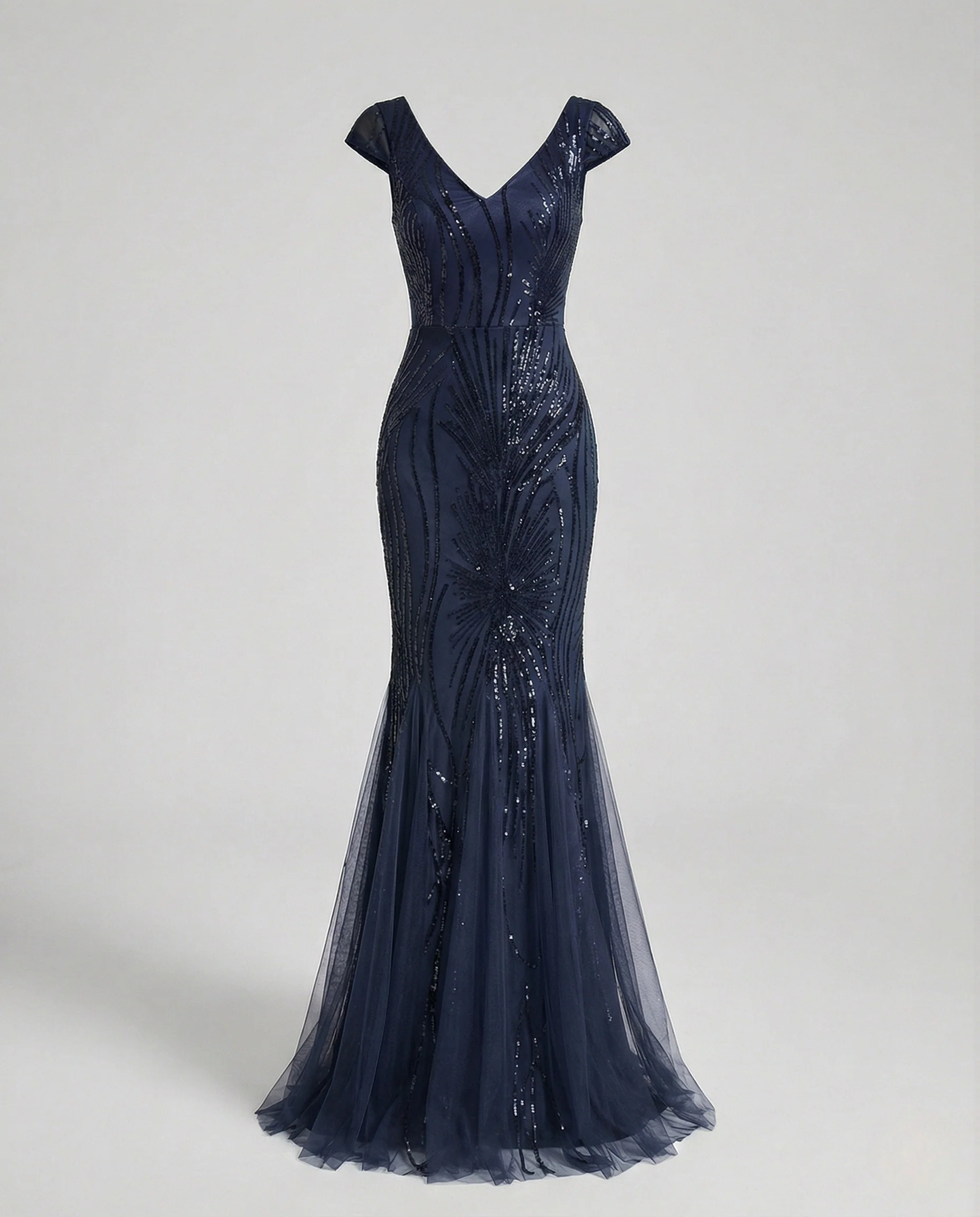 Damen Abendkleid Meerjungfrau Pailletten - Image 5