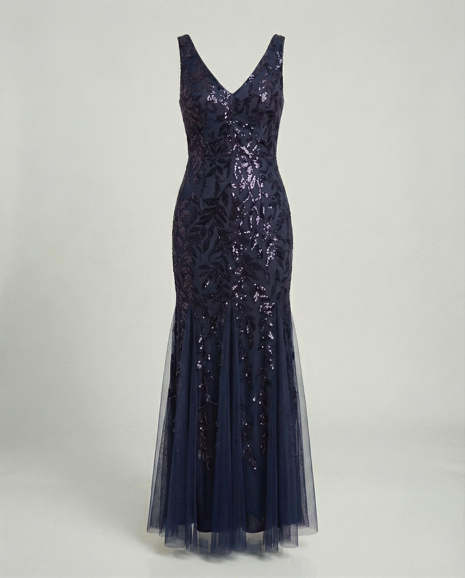 Damen Abendkleid Tüll Pailletten - Image 4