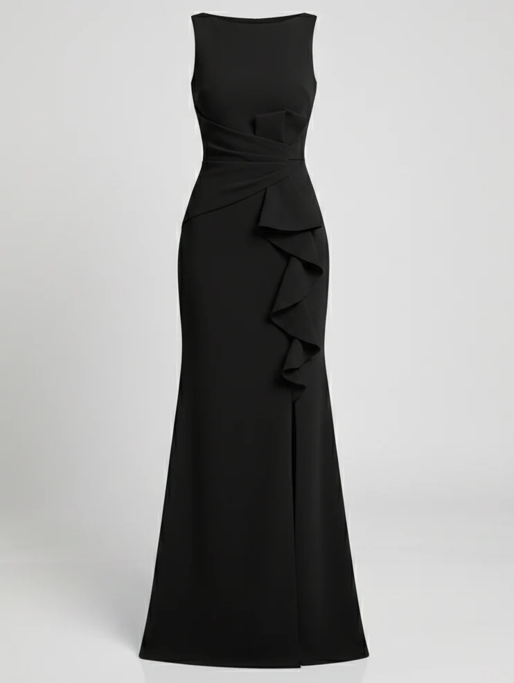 Damen Abendkleid lang mit Schlitz - Image 5