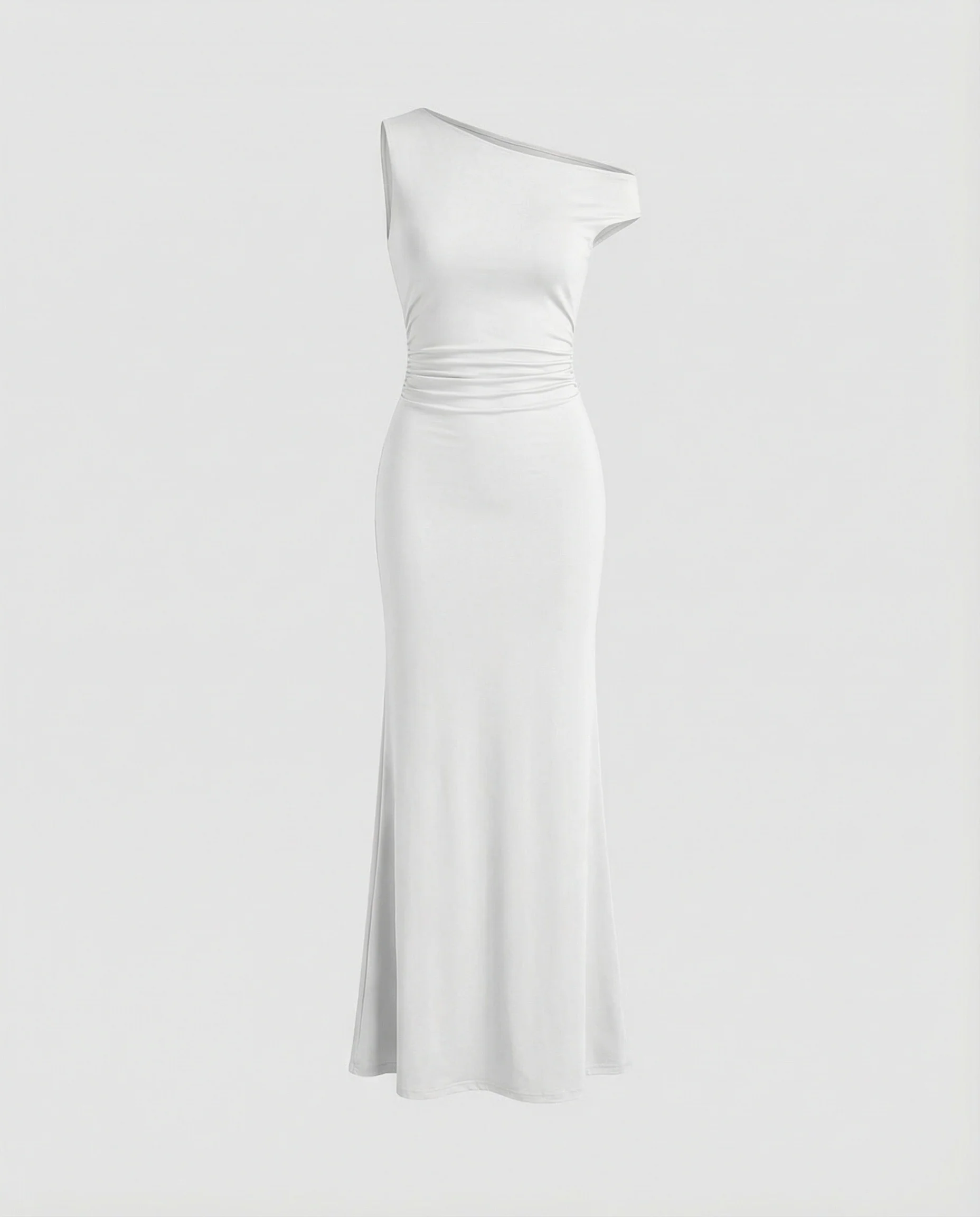 Figurbetontes Maxikleid asymmetrisch mit Raffung - Image 6