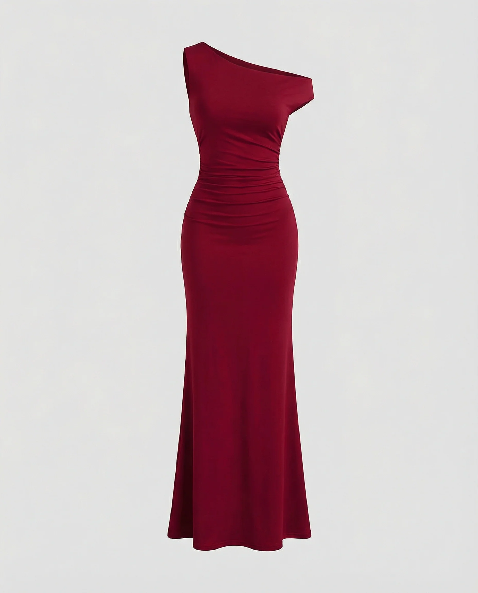 Figurbetontes Maxikleid asymmetrisch mit Raffung - Image 9