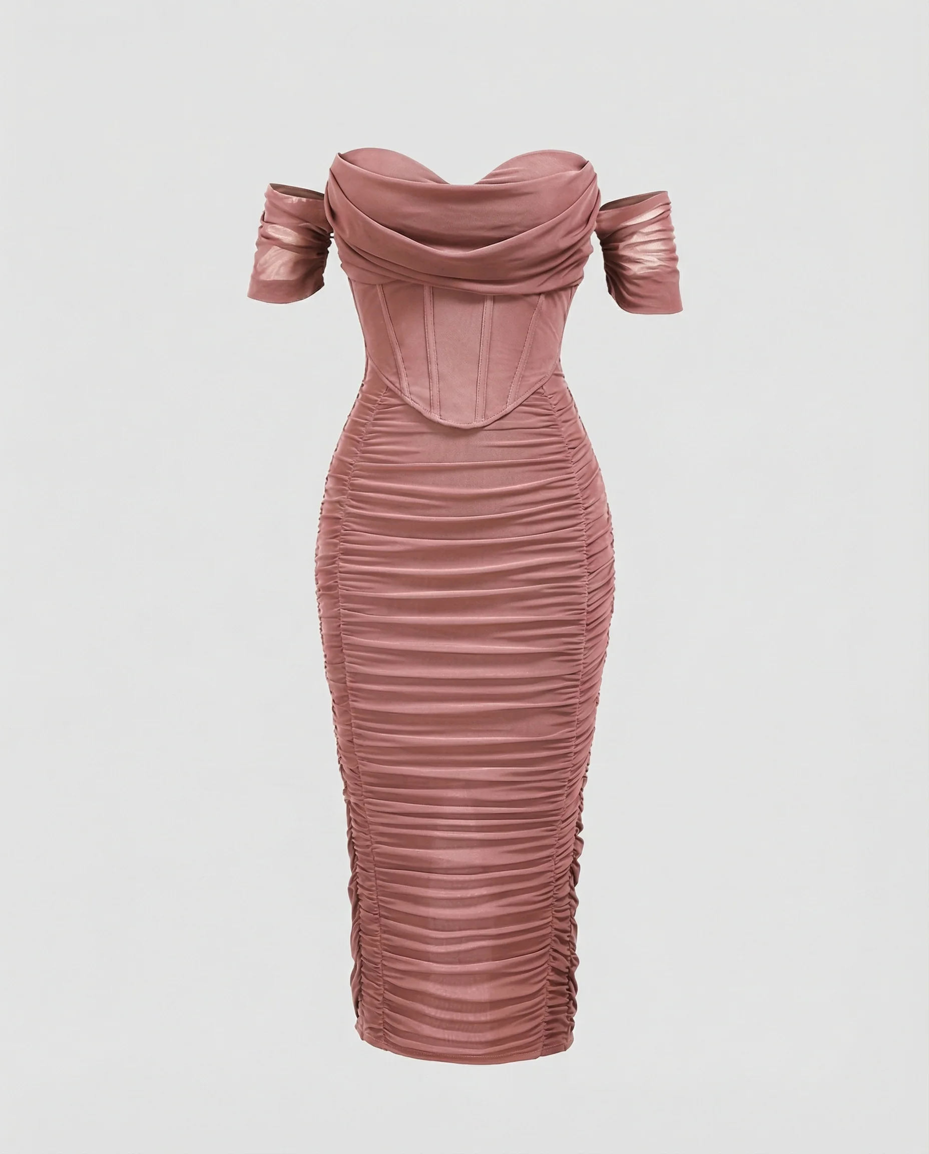 Damen Bardot Midikleid figurbetont - Image 6