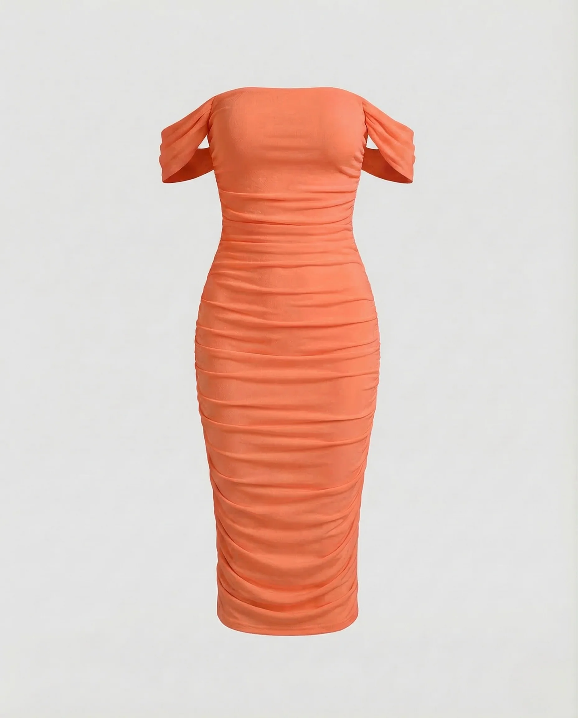 Damen Carmen Midikleid Raffung - Image 7
