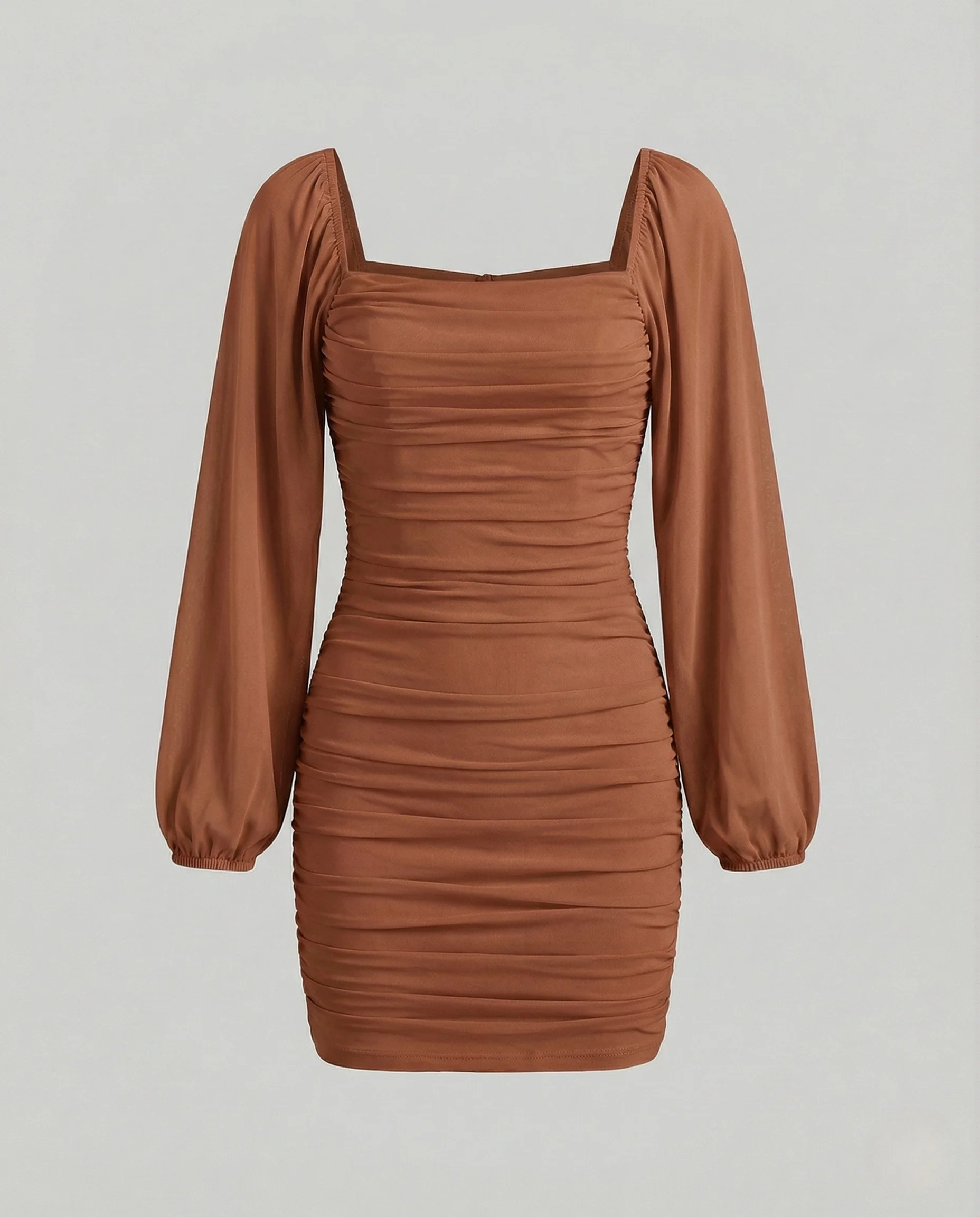 Damen Figurbetontes Minikleid mit Ballonärmeln - Image 7
