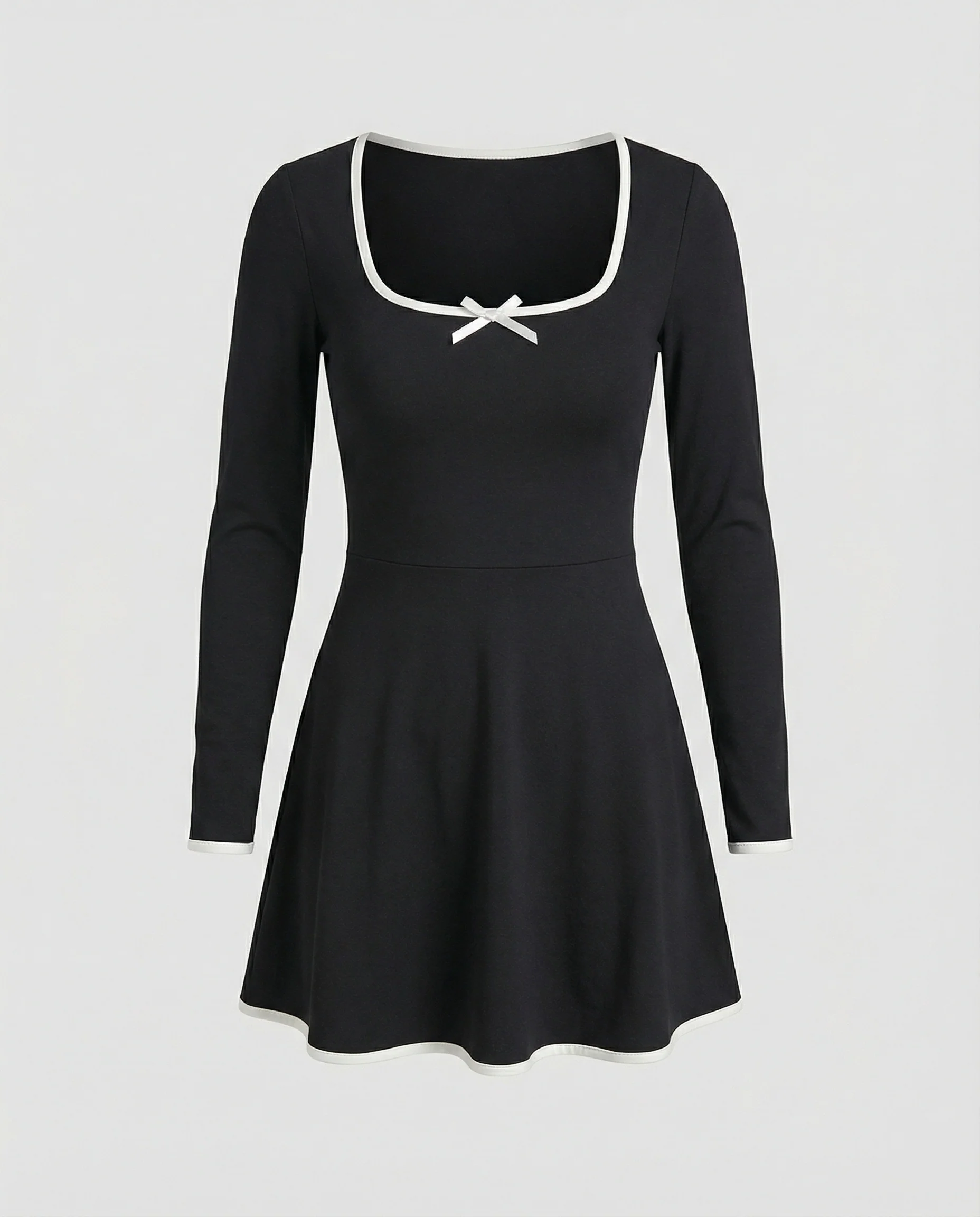 Damen Freizeitkleid Mini Langarm - Image 5