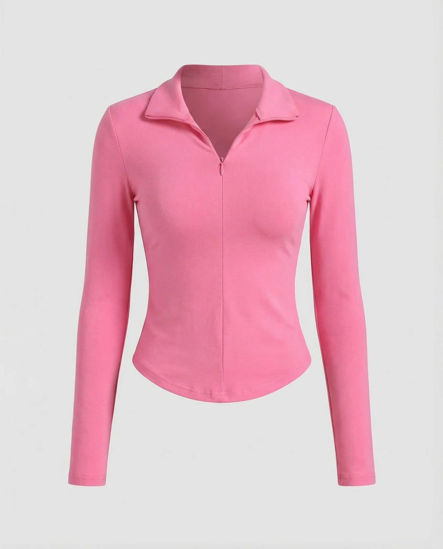 Damen Longsleeve Reißverschluss Polo - Image 5