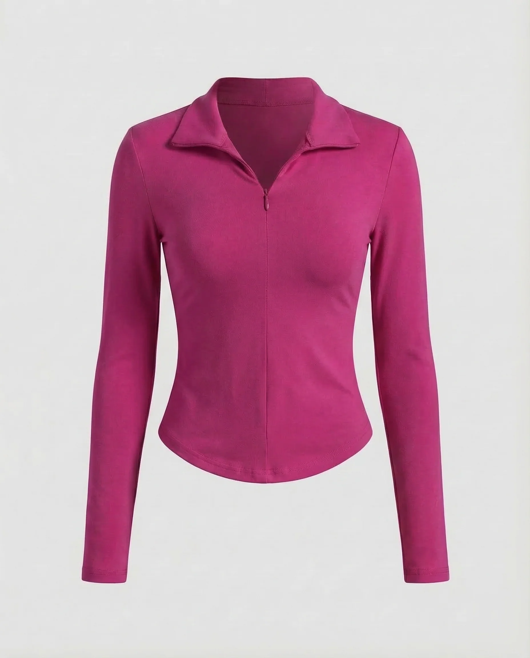 Damen Longsleeve Reißverschluss Polo - Image 9