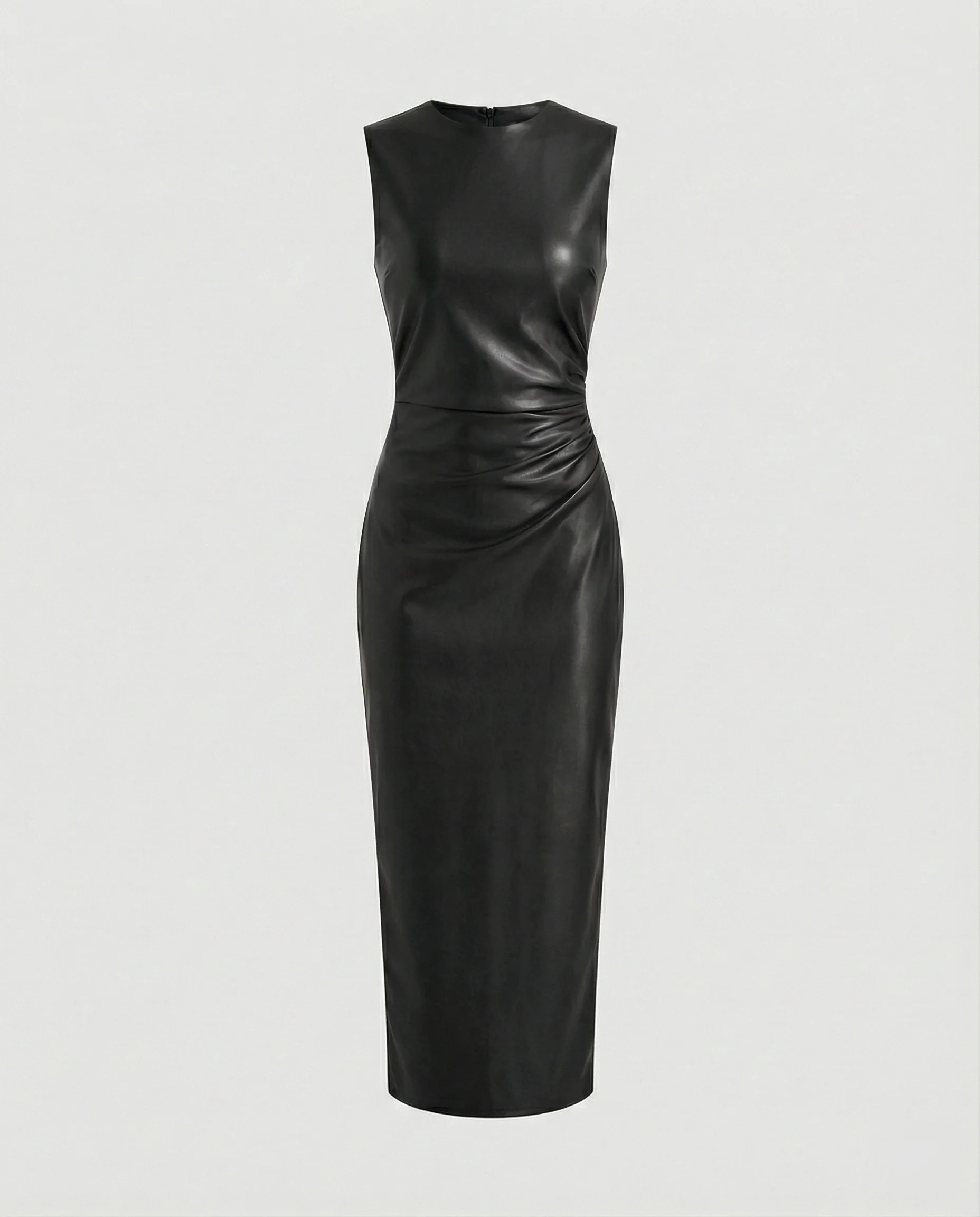 Damen Maxikleid Lederoptik figurbetont - Image 5