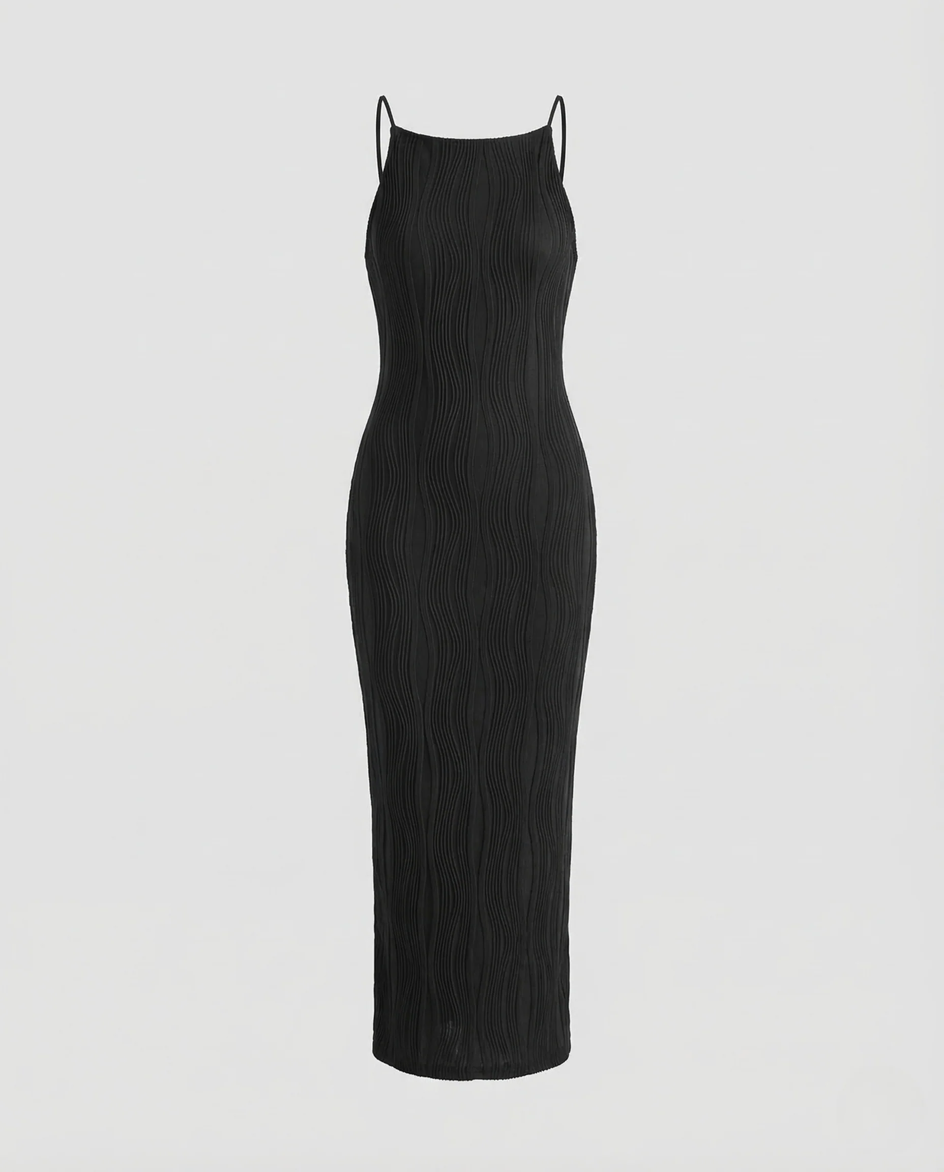 Damen Maxikleid Plissee Struktur - Image 5
