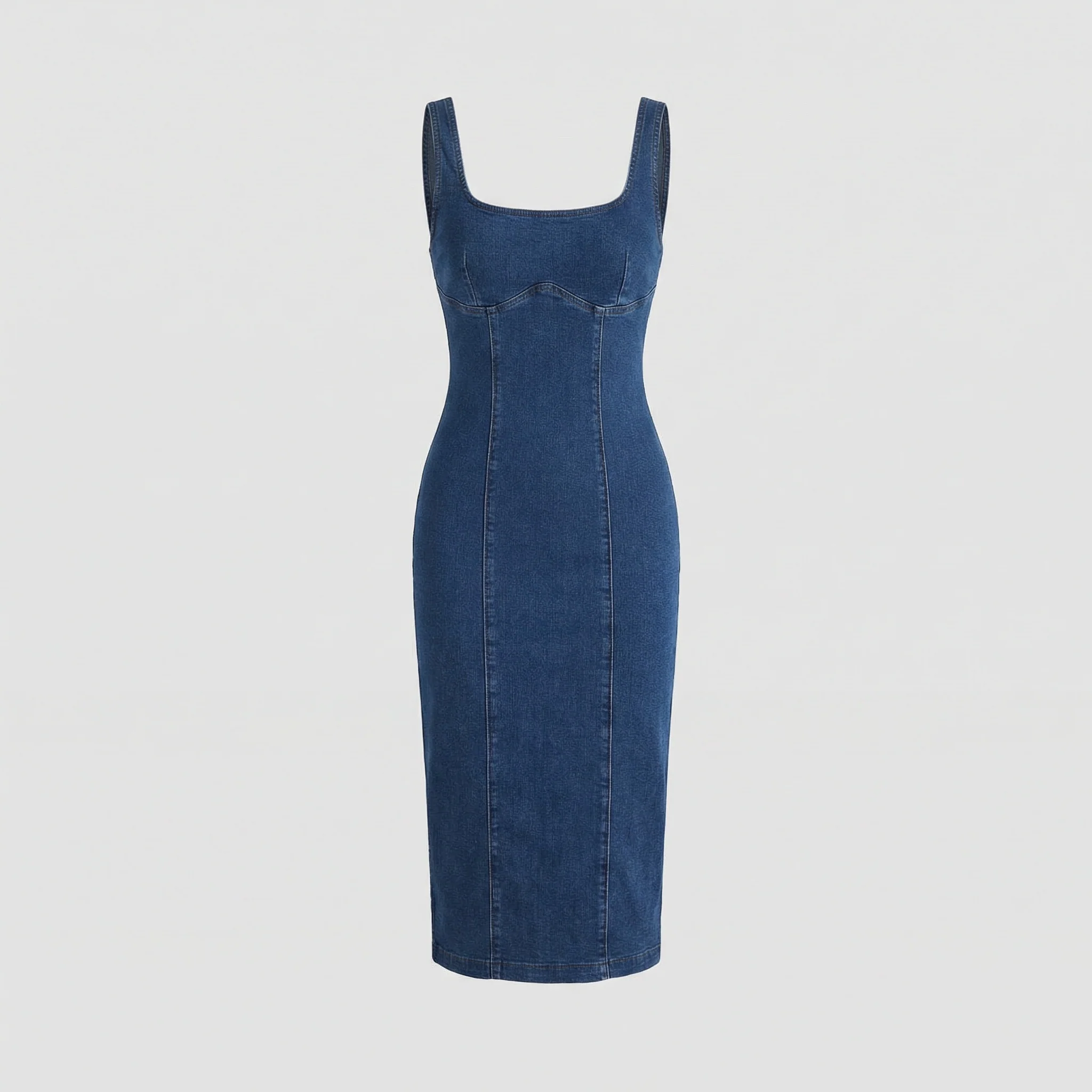 Damen Jeans Midikleid figurbetont - Image 4
