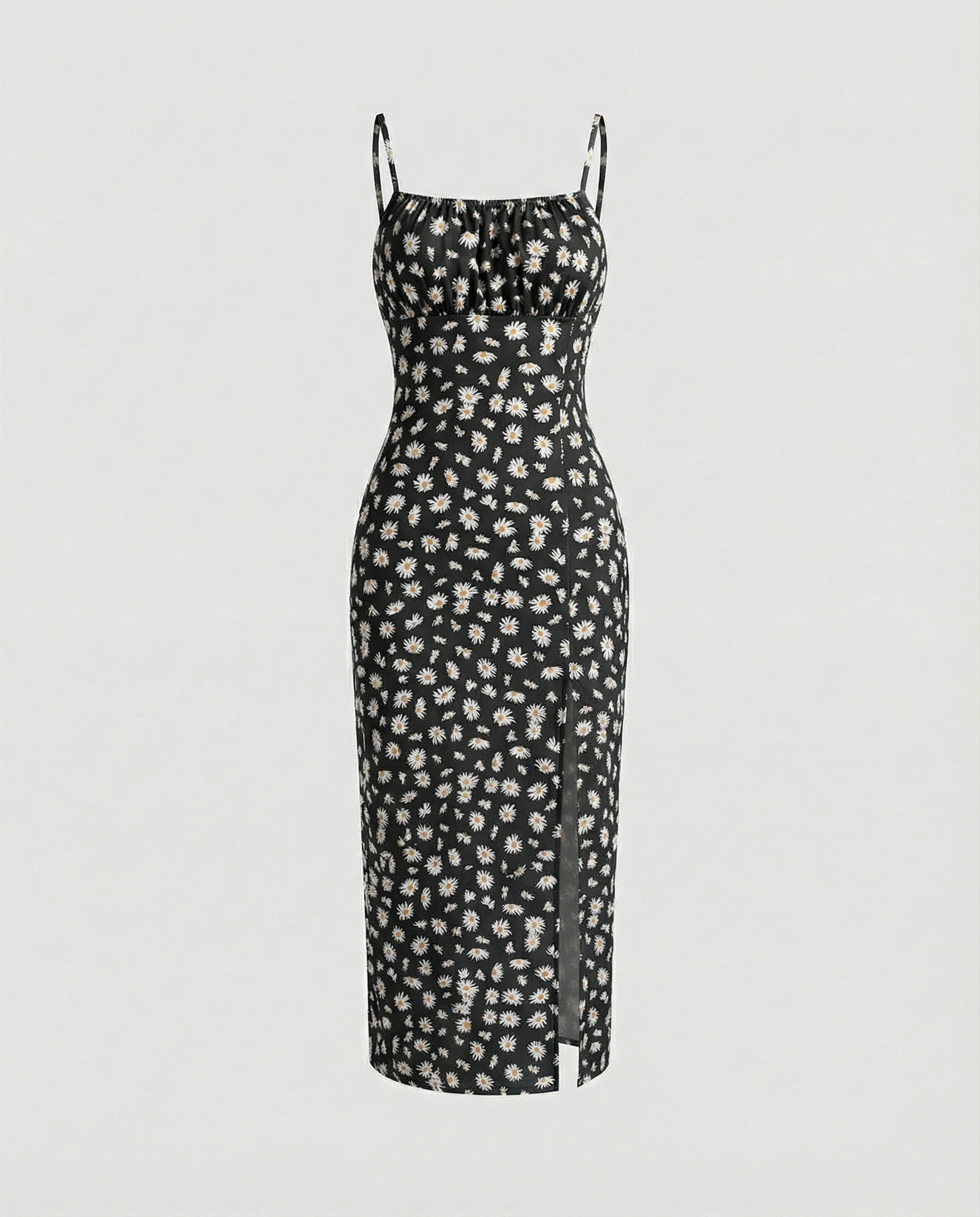 Damen Midikleid floral mit Schlitz - Image 10