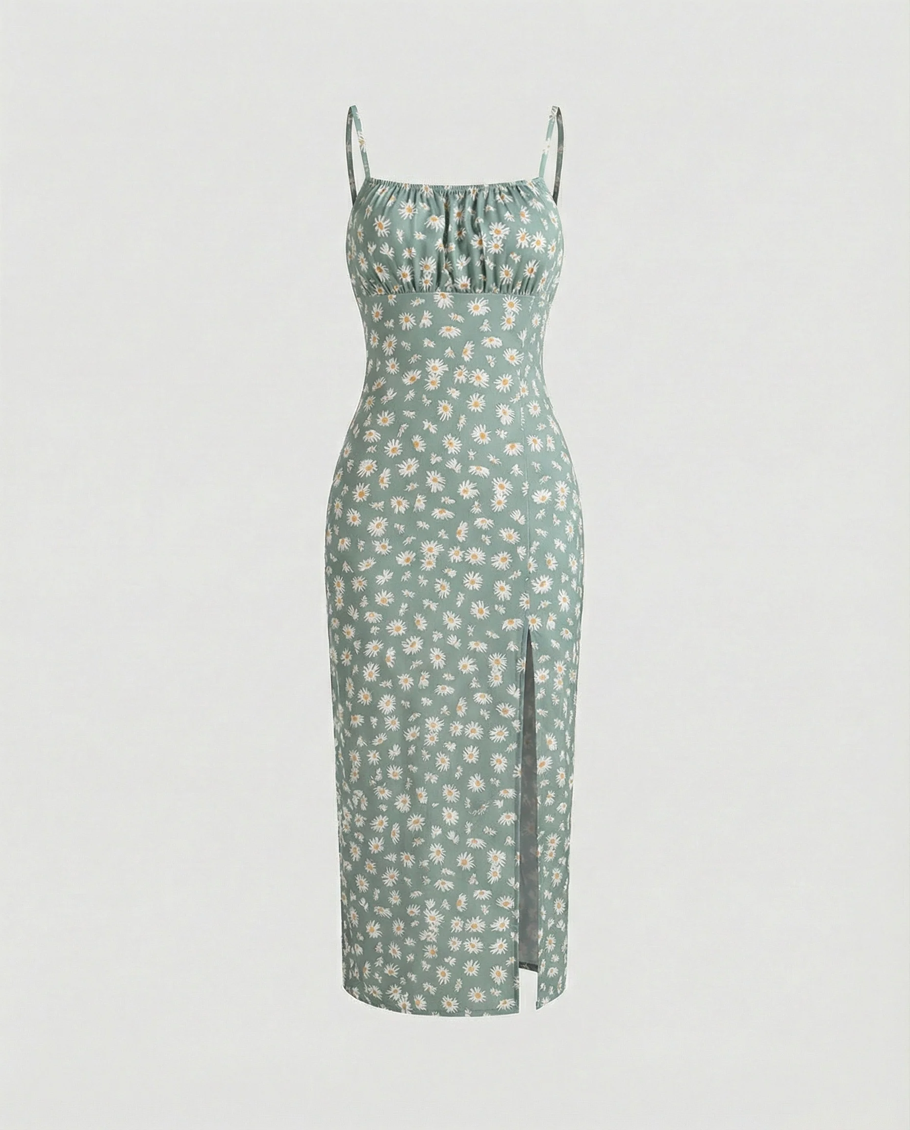 Damen Midikleid floral mit Schlitz - Image 11