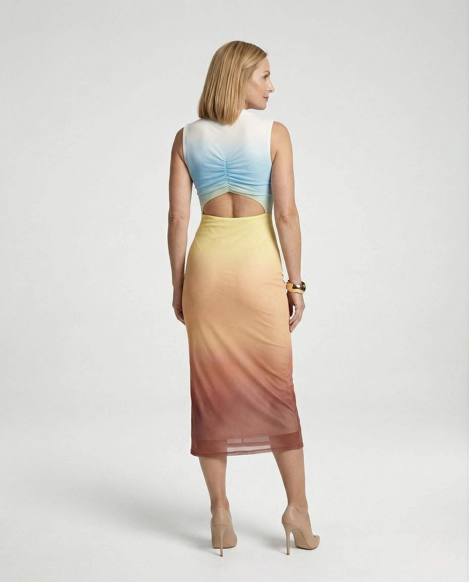 Freizeitkleid Damen Midikleid Figurbetont - Image 4