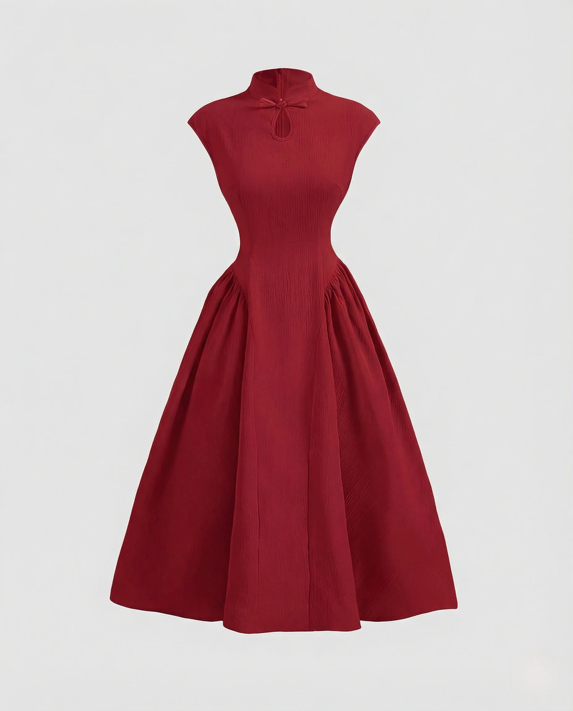 Figurbetontes Midikleid Mit Tellerrock Damen - Image 4