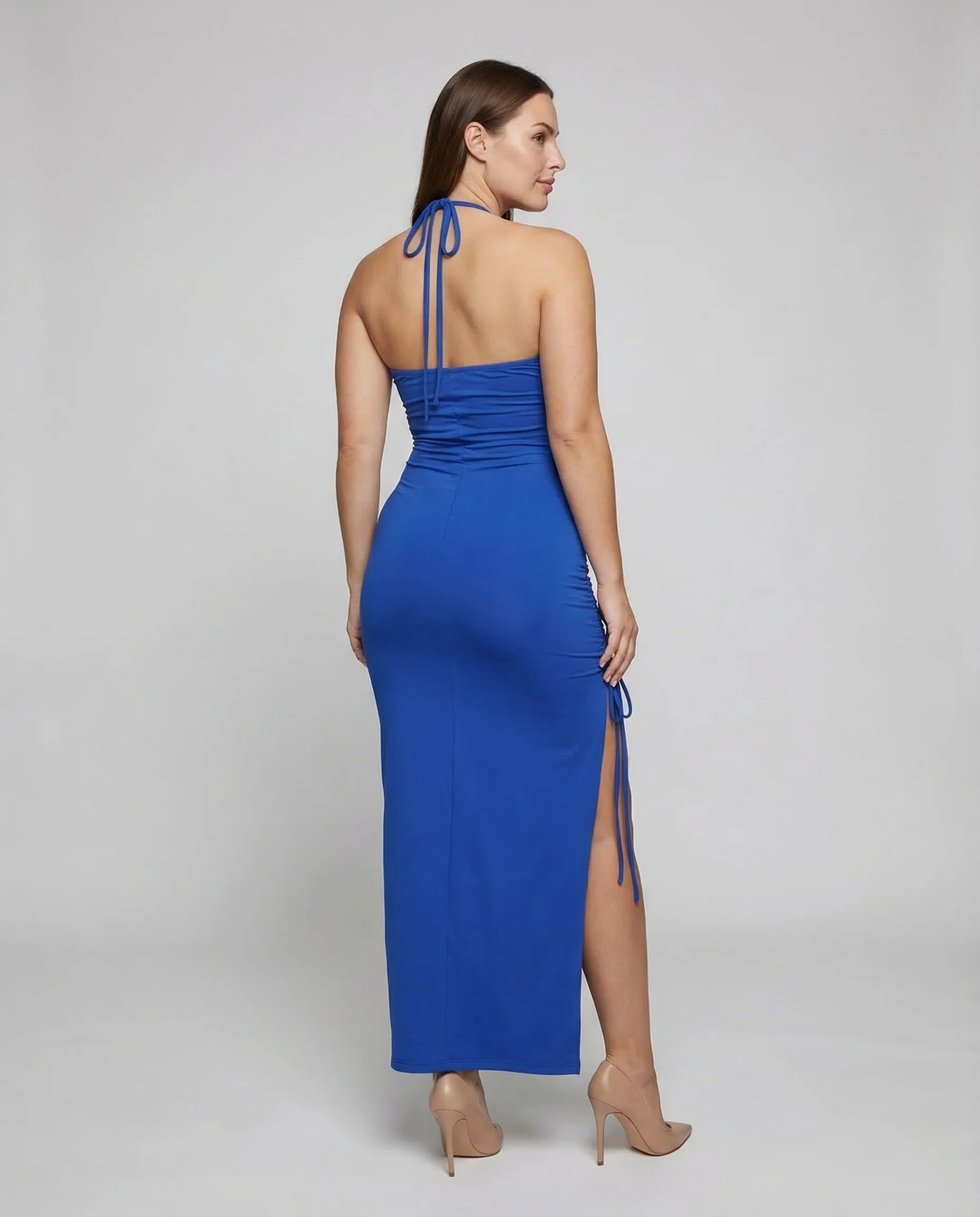 Damen Neckholder Abendkleid Cut Out - Image 4