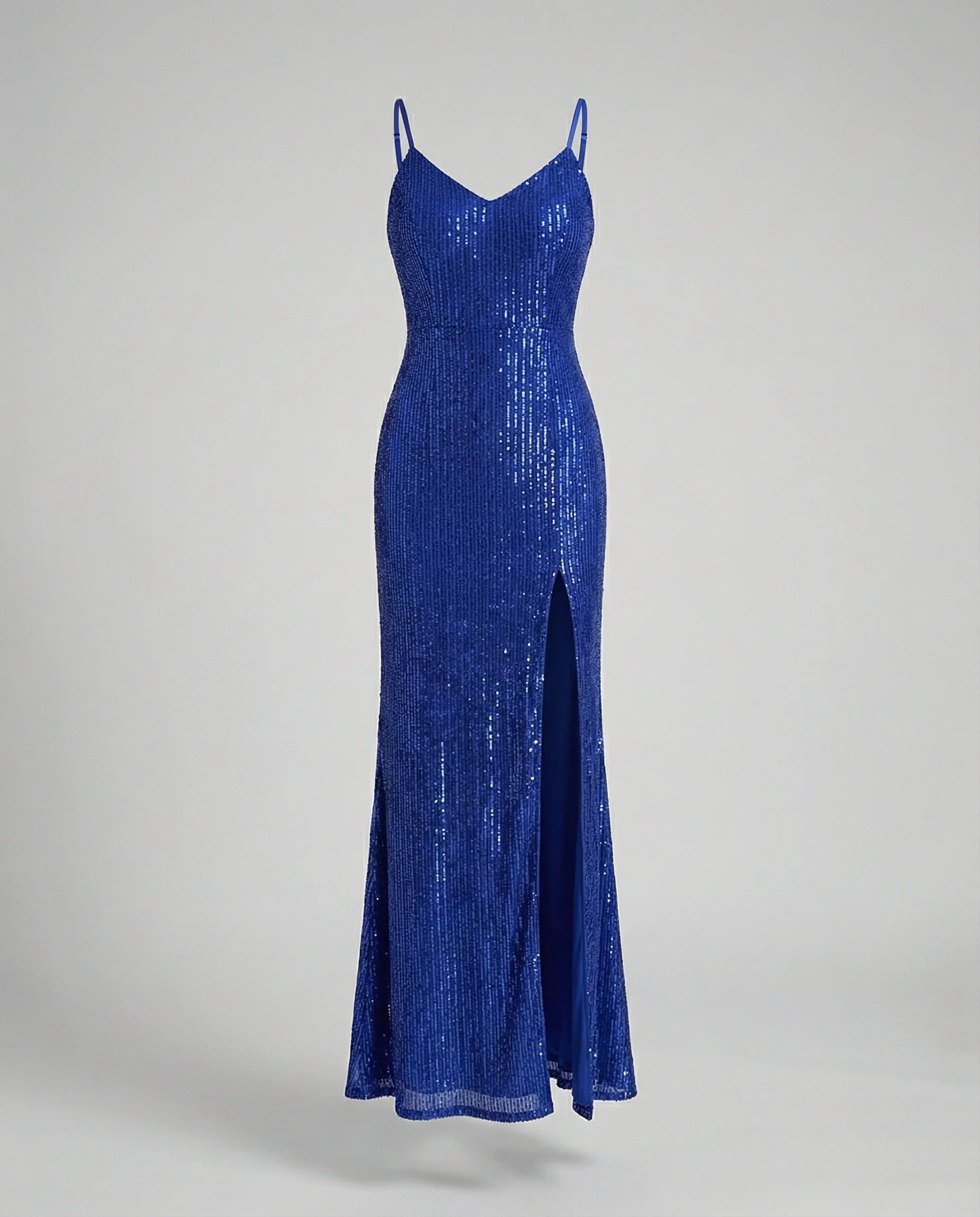 Abendkleid elegant mit Pailletten und Beinschlitz - Image 5