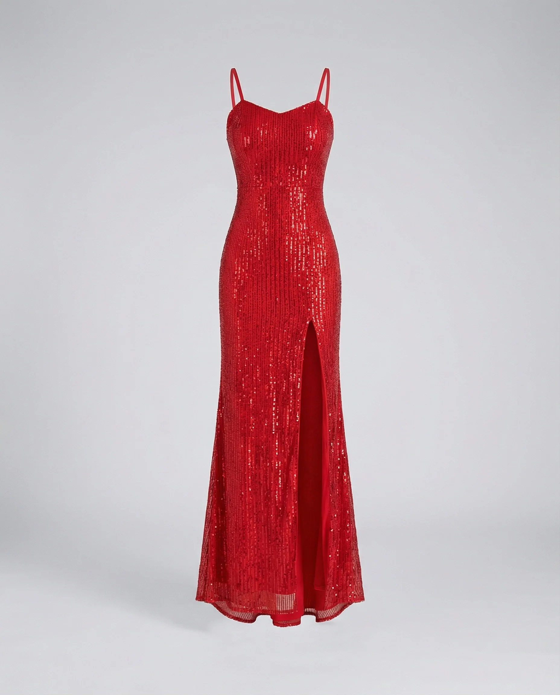Abendkleid elegant mit Pailletten und Beinschlitz - Image 7