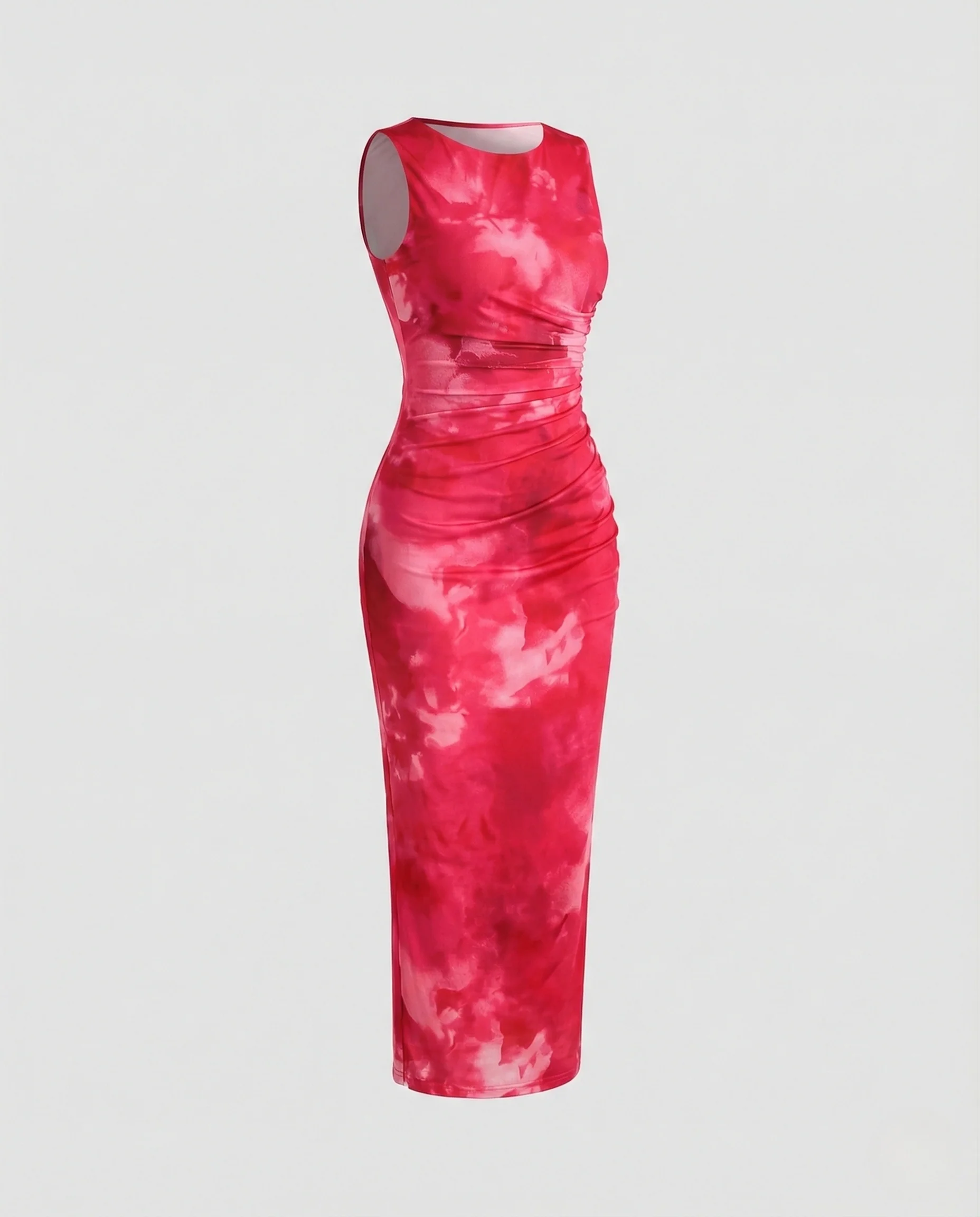 Damen Satin Maxikleid Figurbetont - Image 5