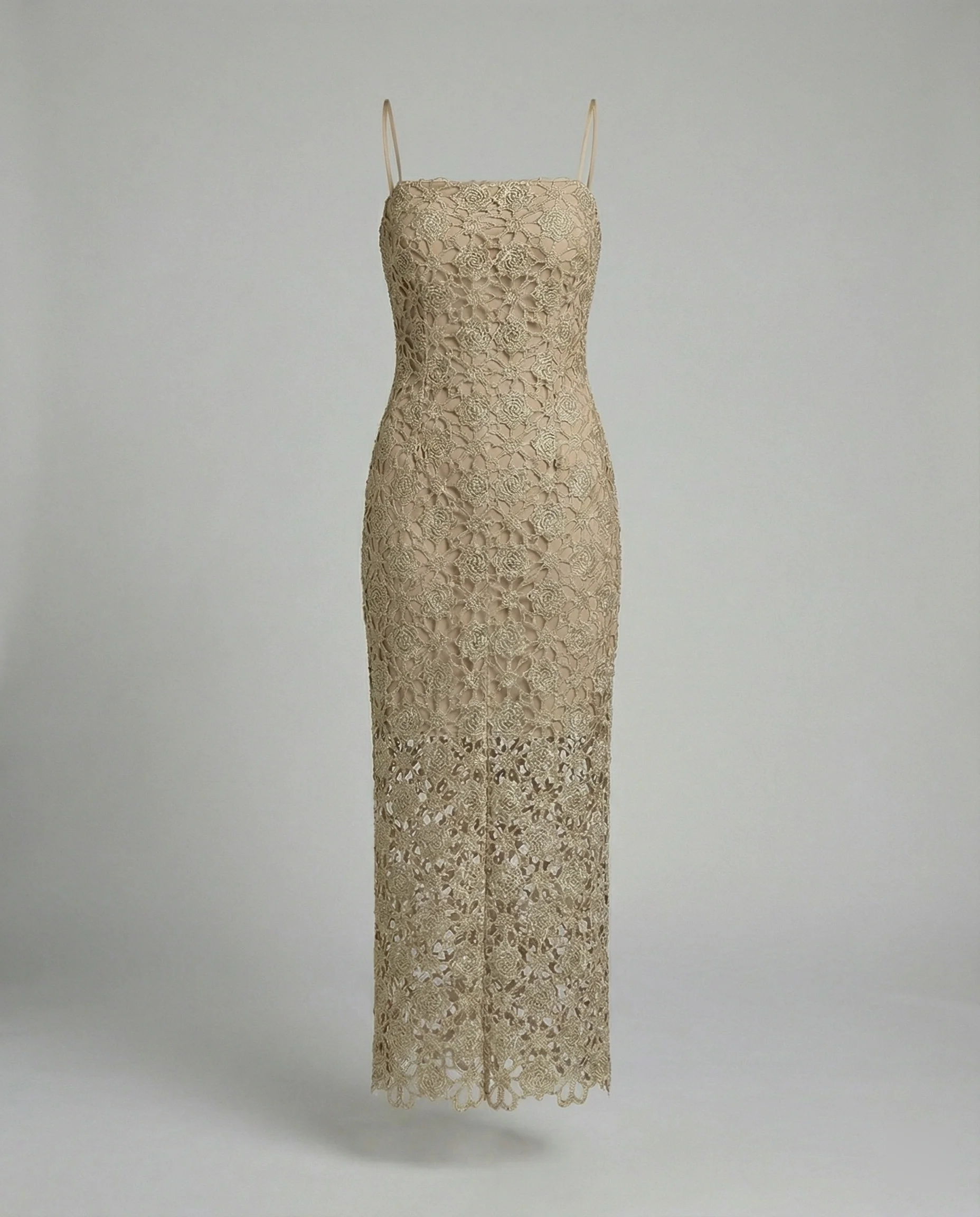 Damen Spitzen Maxikleid figurbetont - Image 4
