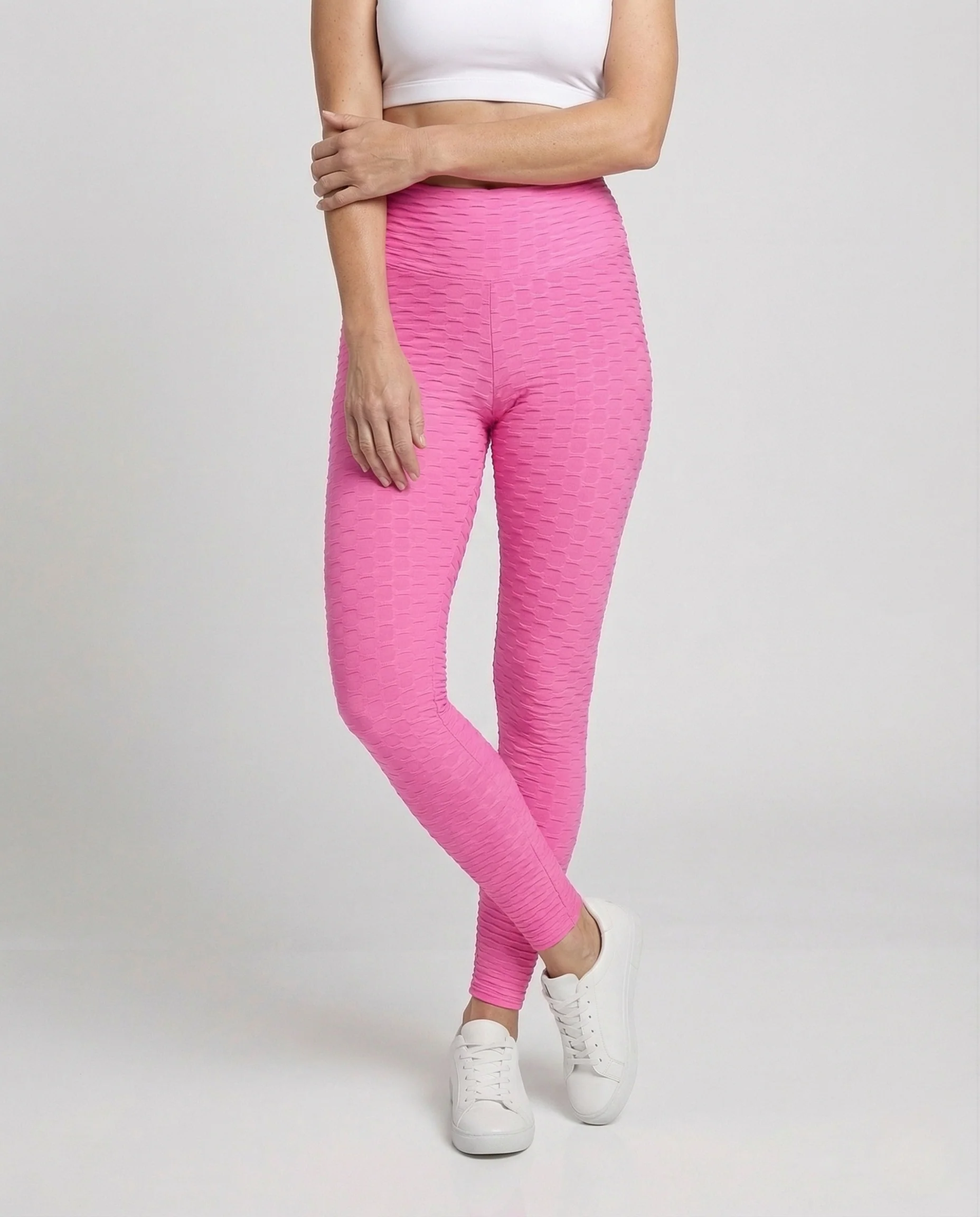 Damen Push-Up Leggings mit Wabenstruktur & hoher Taille - Image 2