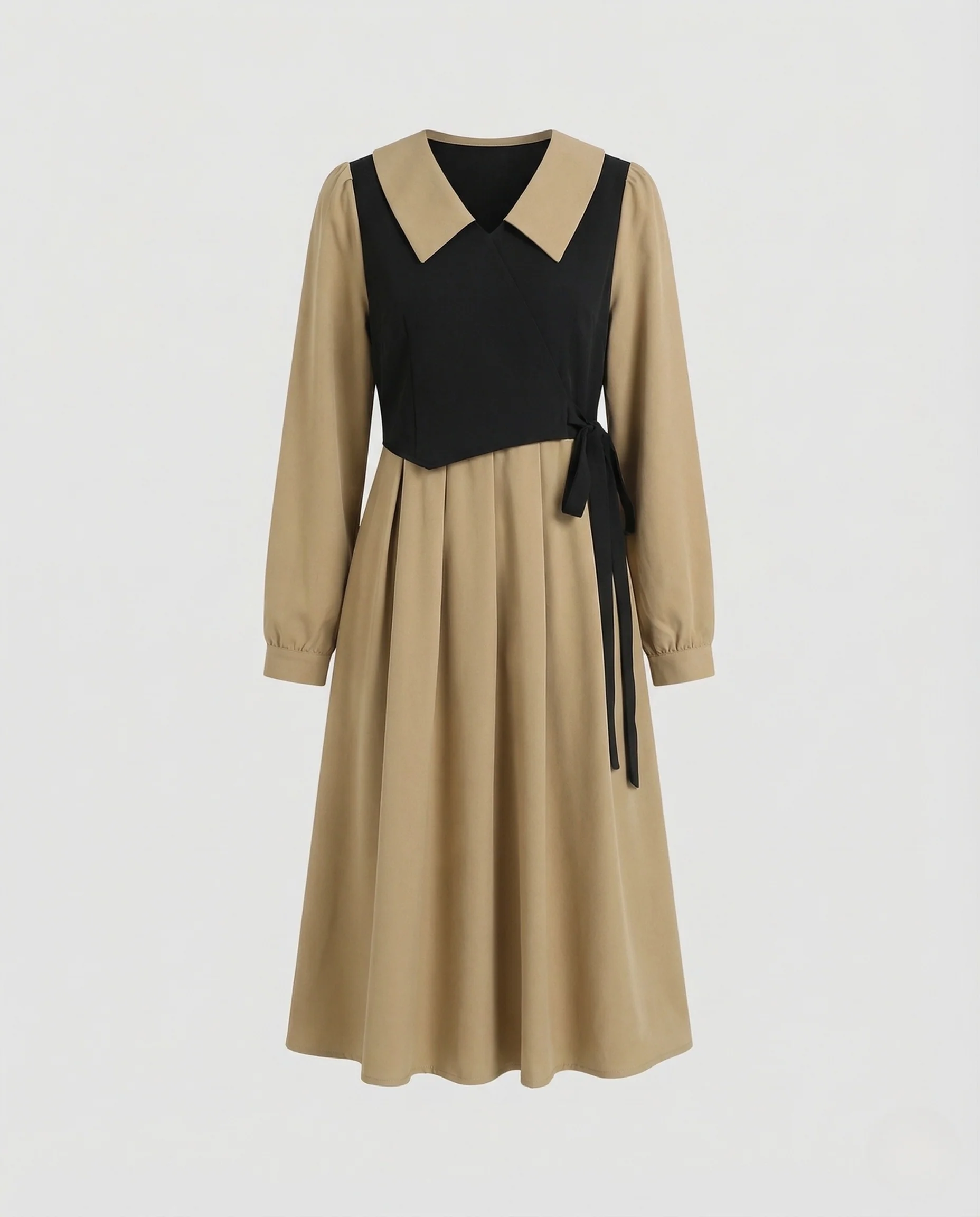 Damen Midikleid mit Taillengürtel & Bustier-Detail Figurbetont - Image 5