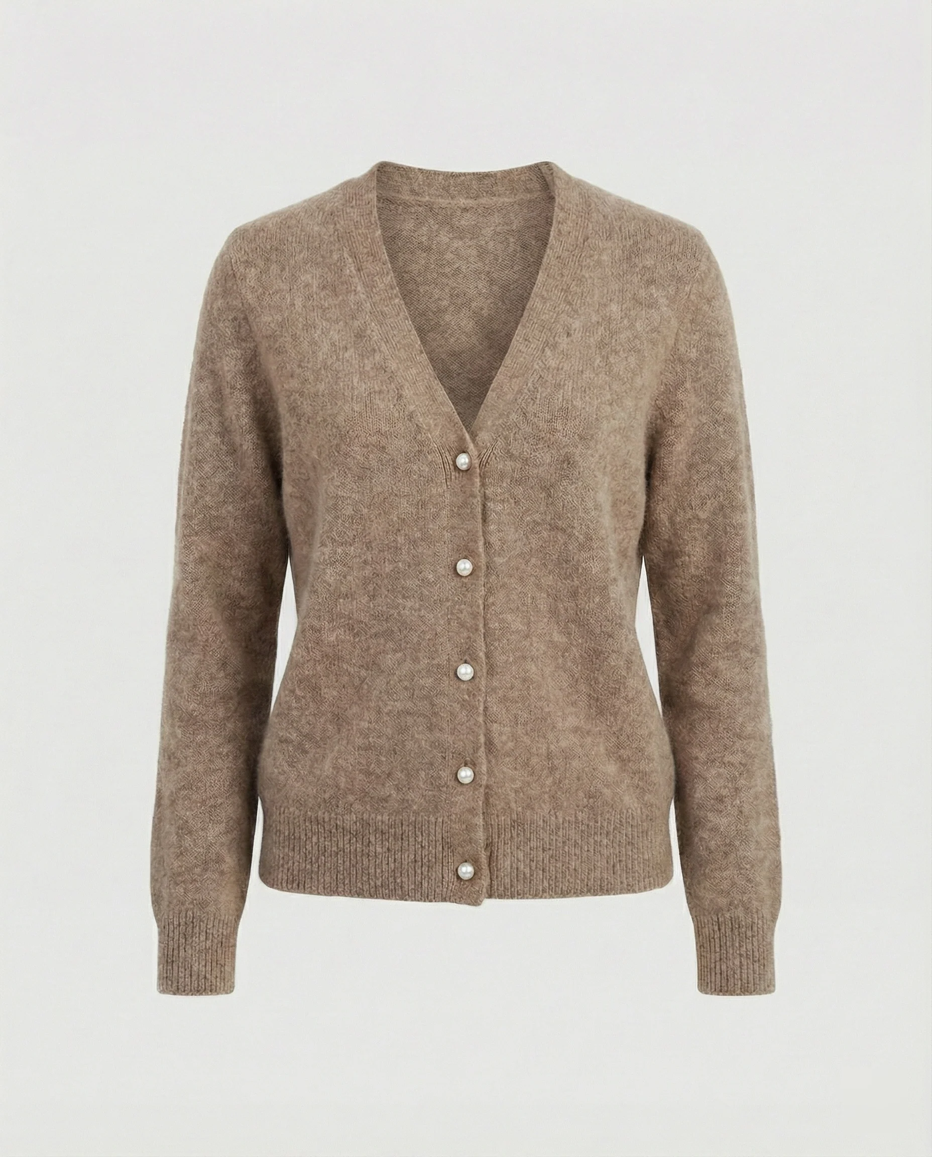 Flauschiger Kurzcardigan aus Alpaka-Mix mit verdeckter Knopfleiste und breiten Rippbündchen Heidi-Mode - Image 10
