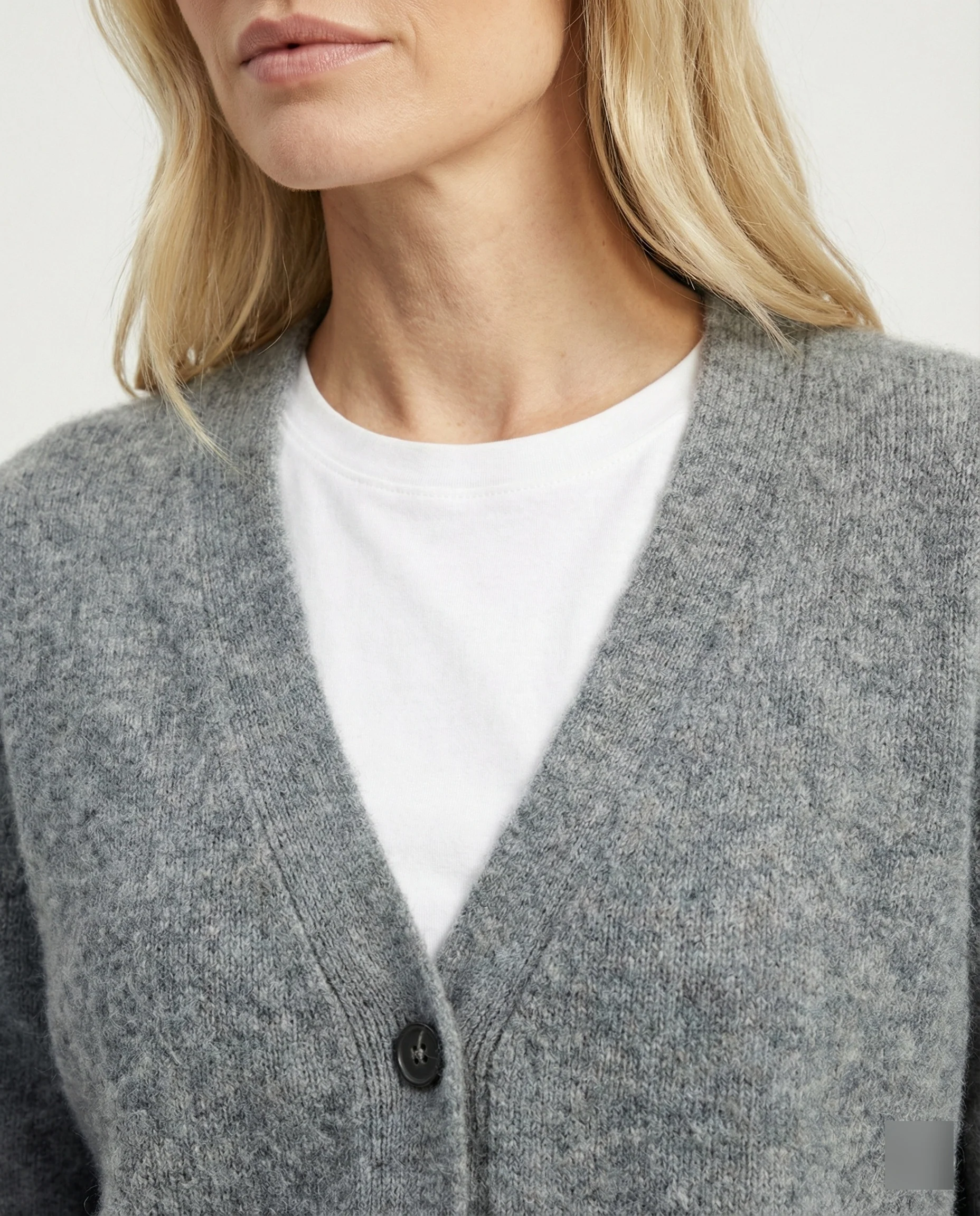 Flauschiger Kurzcardigan aus Alpaka-Mix mit verdeckter Knopfleiste und breiten Rippbündchen Heidi-Mode - Image 3