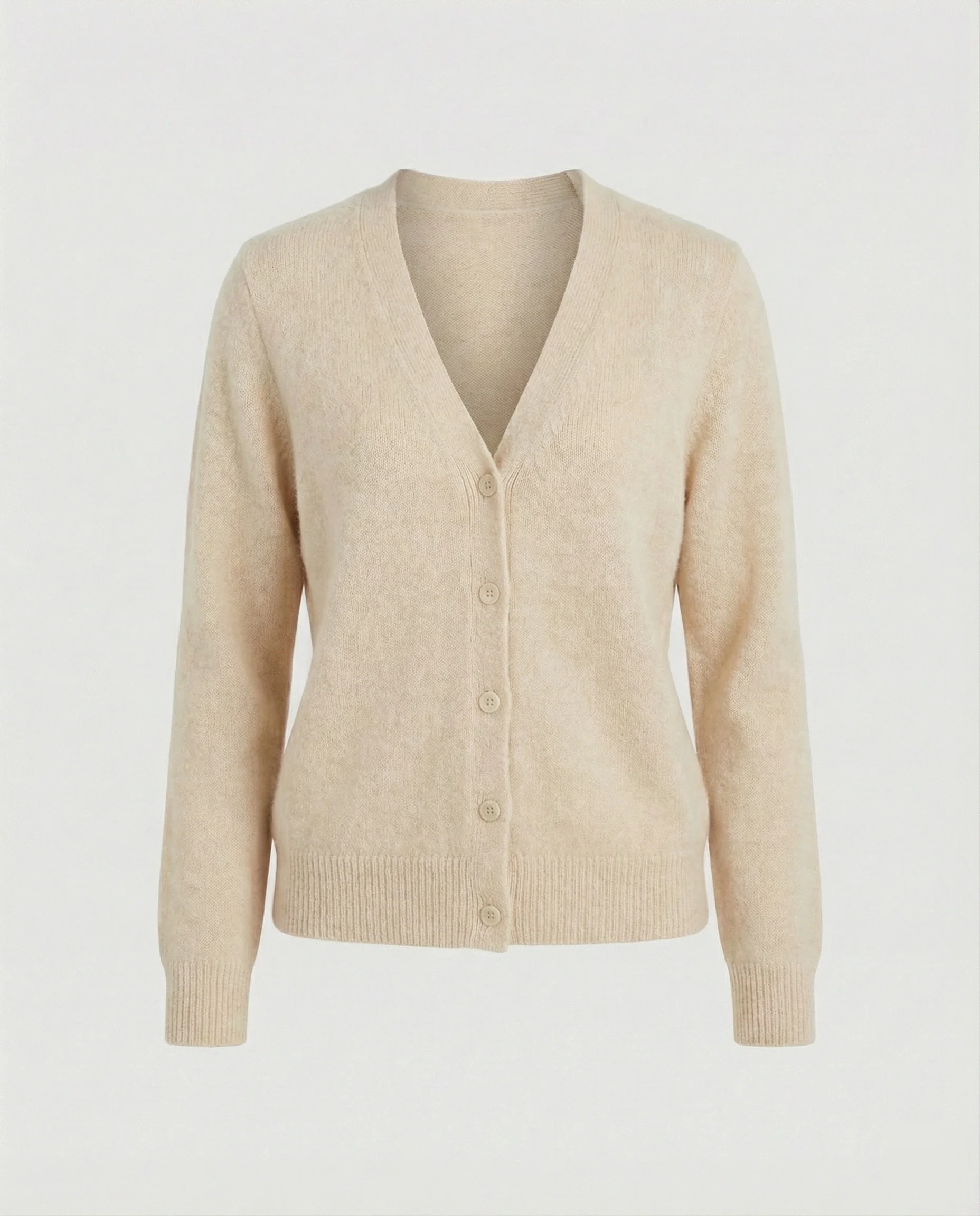 Flauschiger Kurzcardigan aus Alpaka-Mix mit verdeckter Knopfleiste und breiten Rippbündchen Heidi-Mode - Image 6
