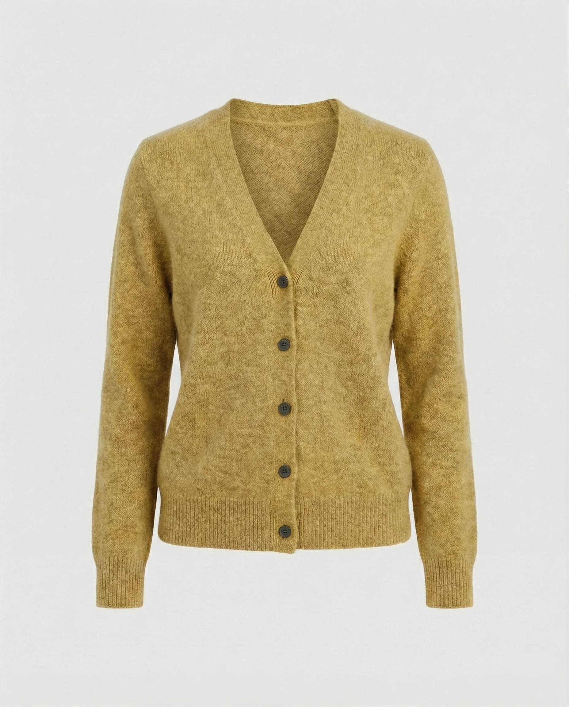 Flauschiger Kurzcardigan aus Alpaka-Mix mit verdeckter Knopfleiste und breiten Rippbündchen Heidi-Mode - Image 8
