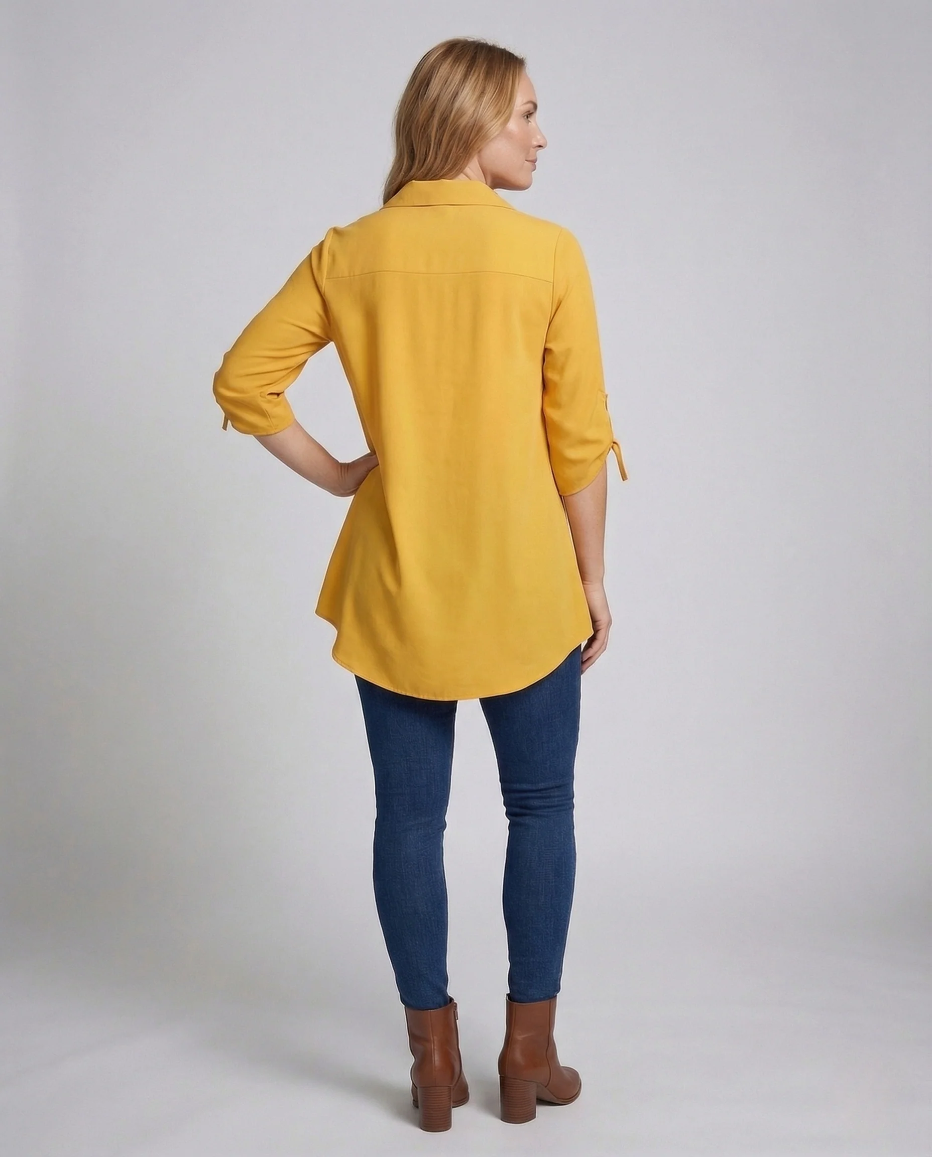 Damen Asymmetrische Chiffontunika - Image 4