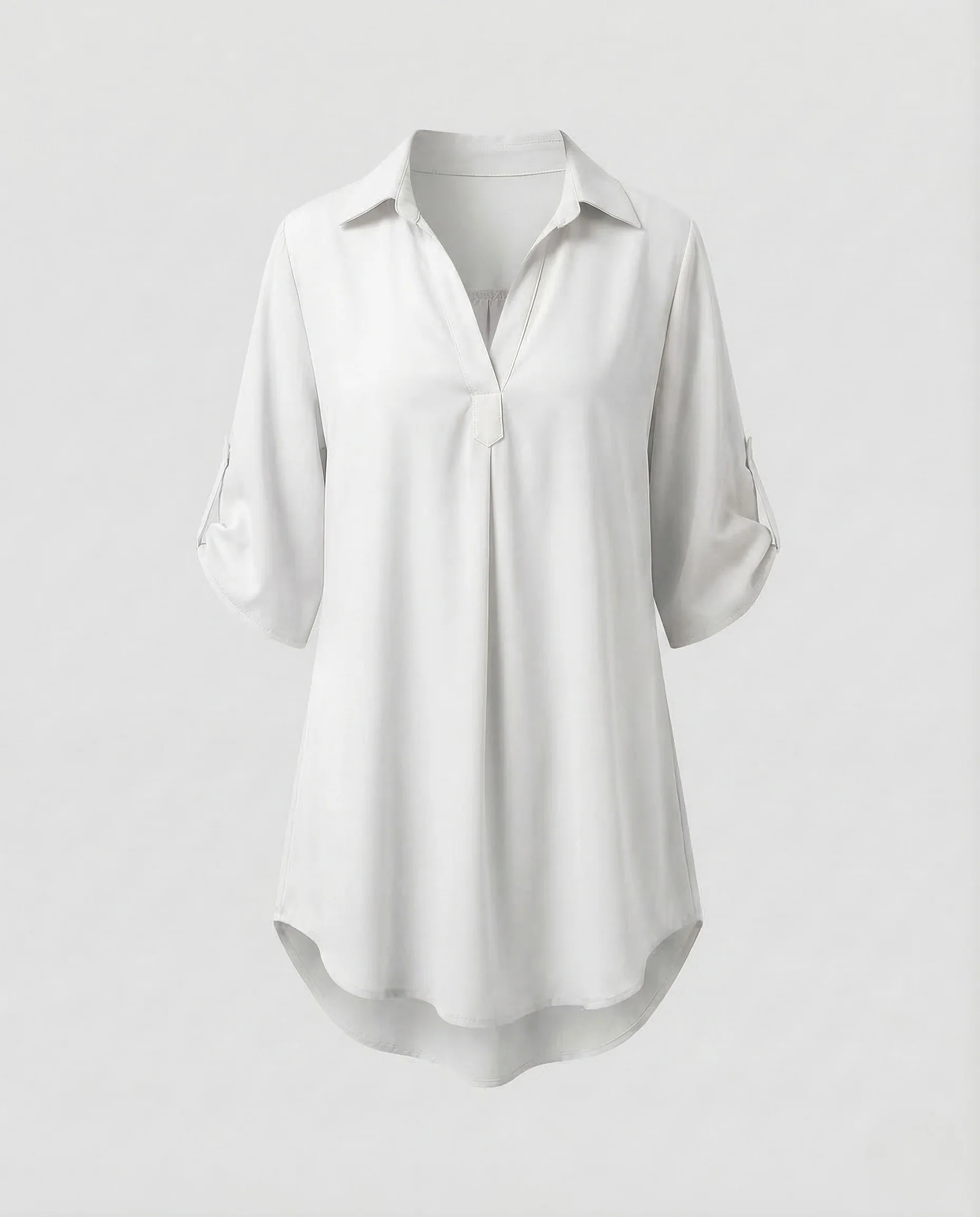 Damen Tunika Bluse V Ausschnitt - Image 6