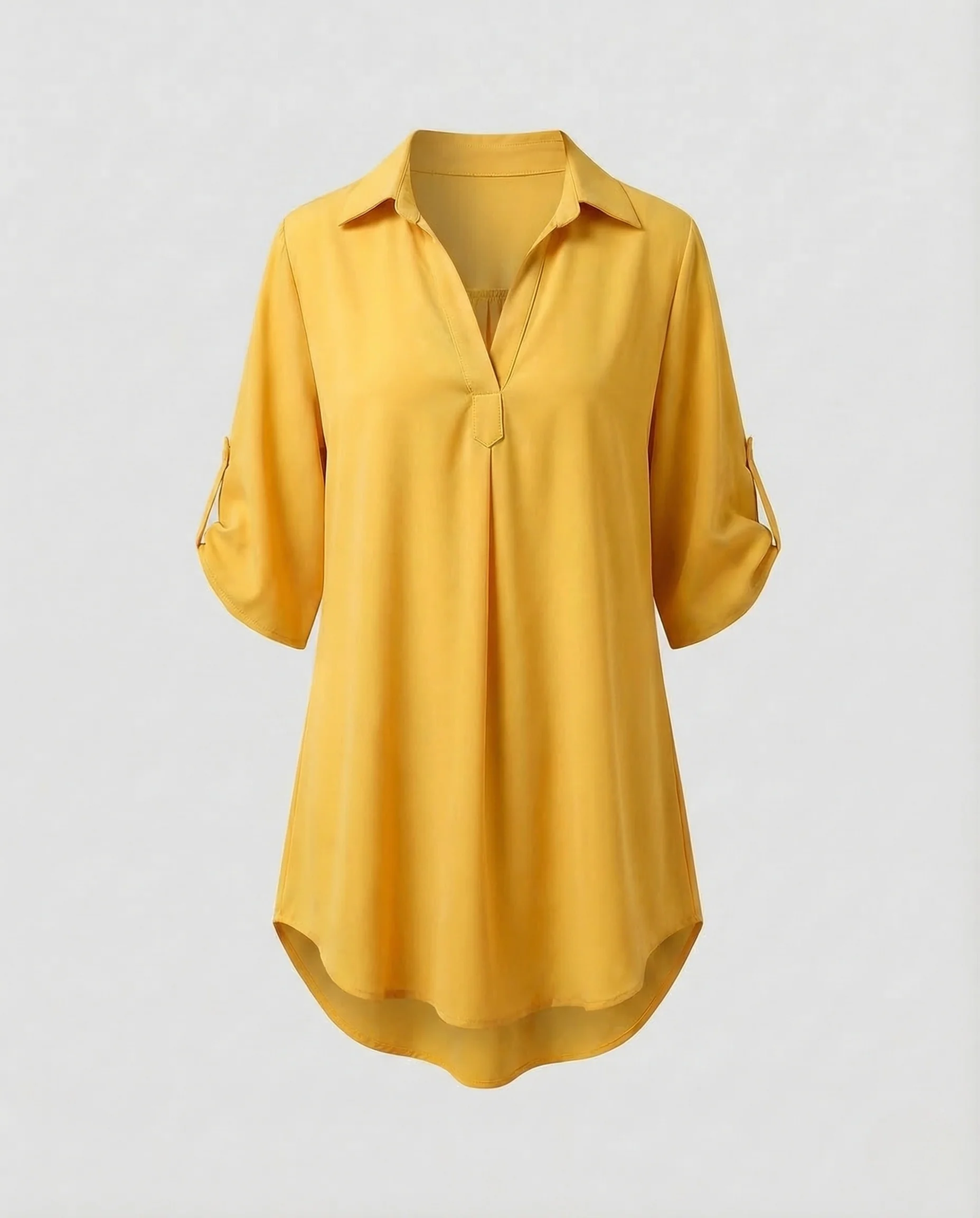 Damen Tunika Bluse V Ausschnitt - Image 7