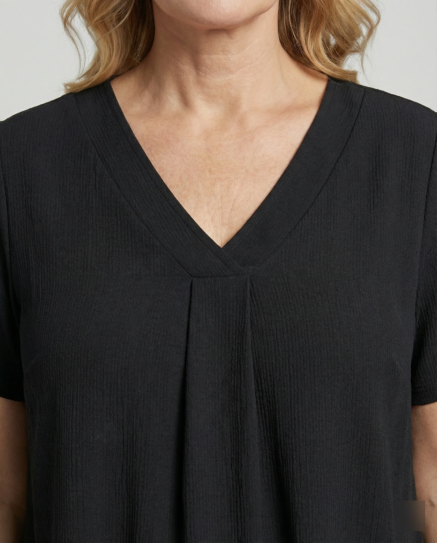 Tunika Bluse Damen mit V-Ausschnitt - Image 4