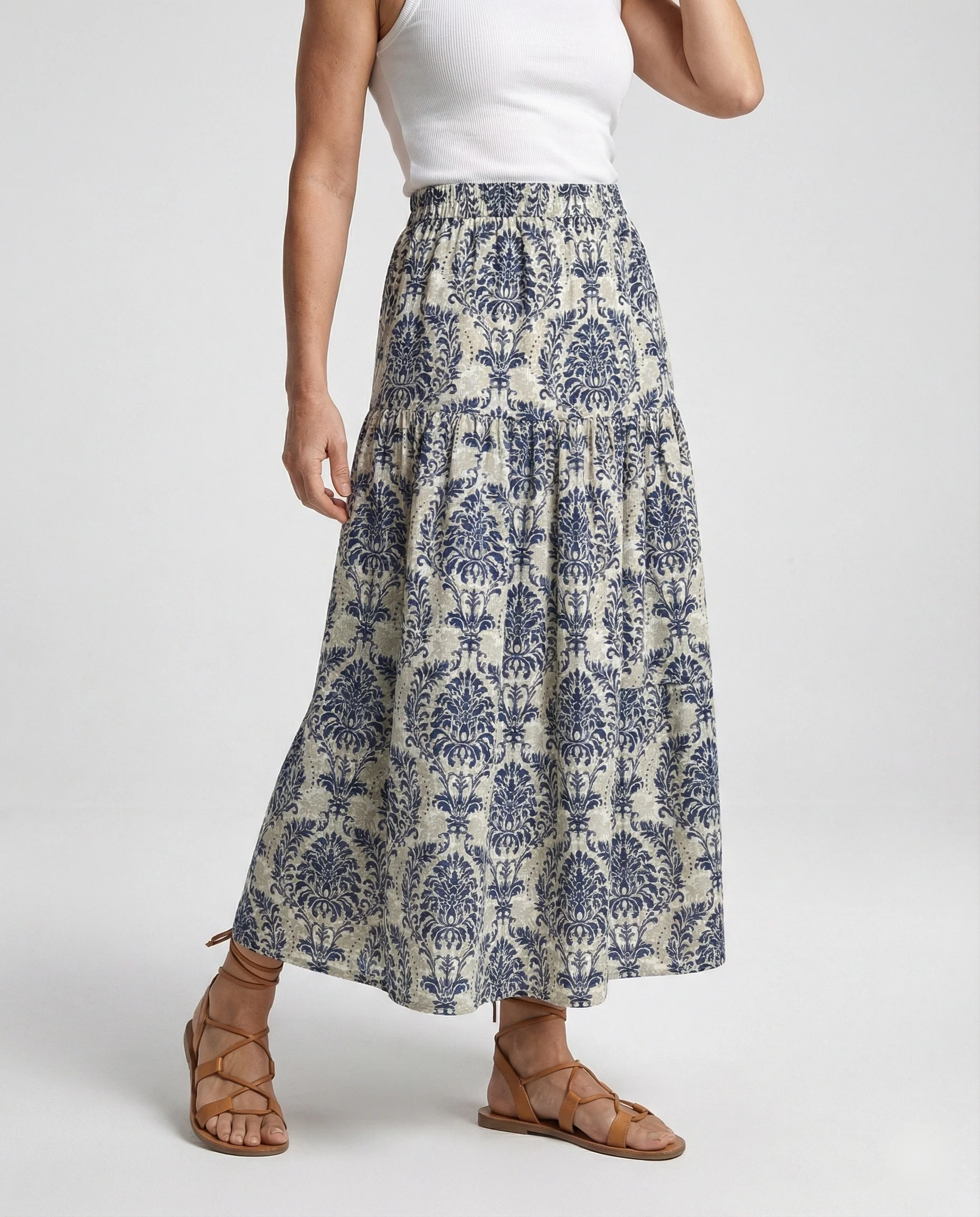 Damen Maxirock mit Print Freizeit - Image 2