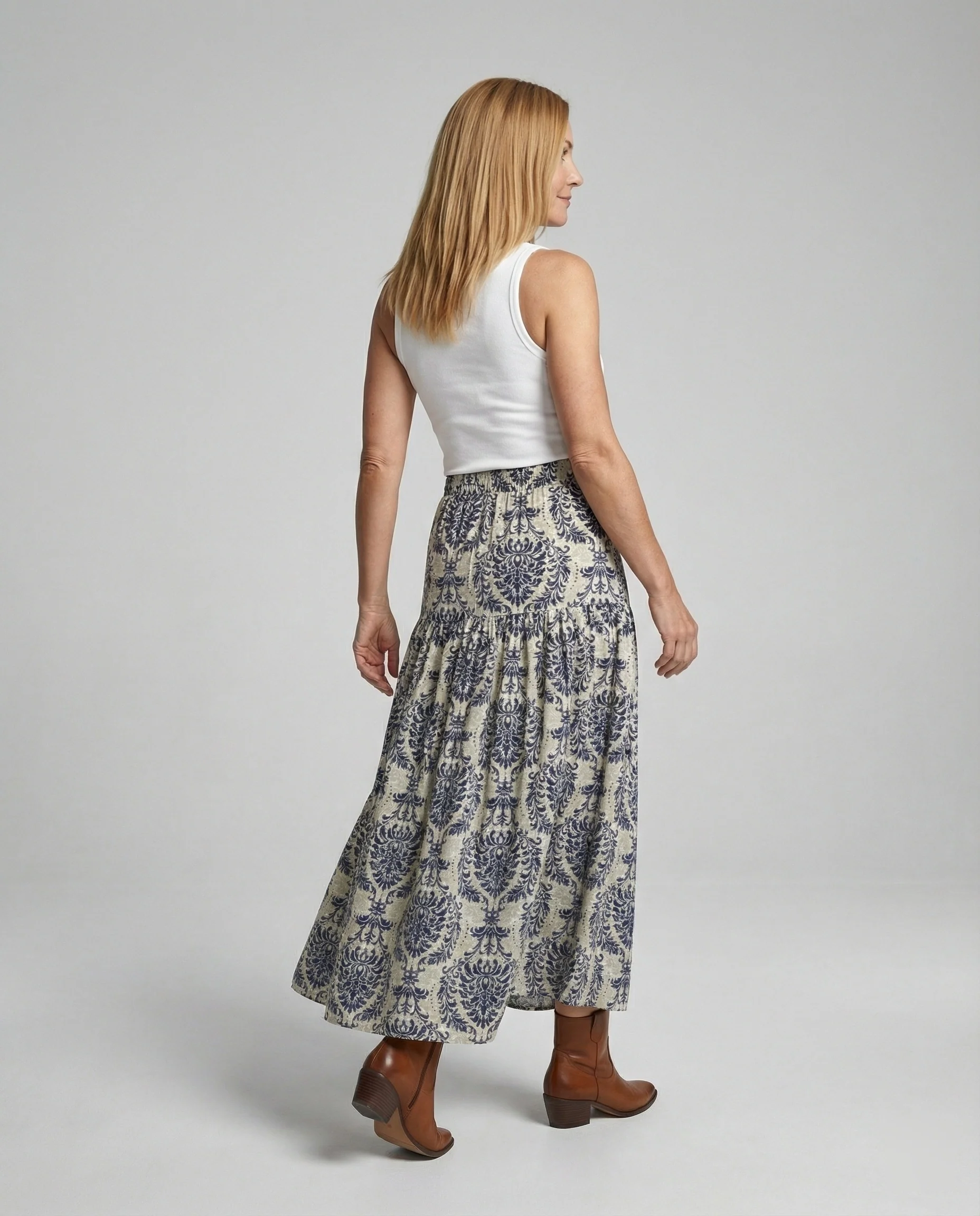 Damen Maxirock mit Print Freizeit - Image 3