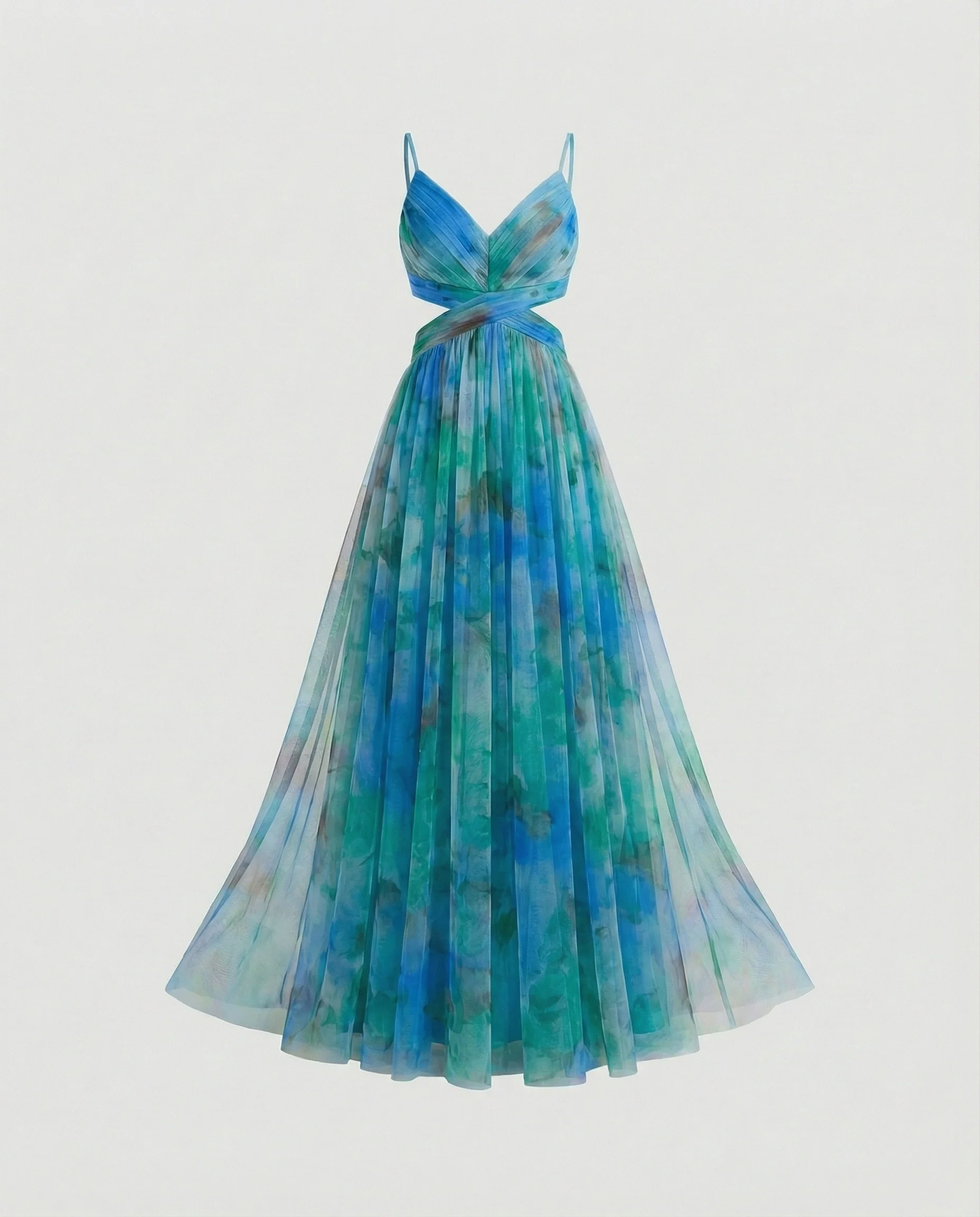 Damen Abendkleid Chiffon mit Cut-Out - Image 10