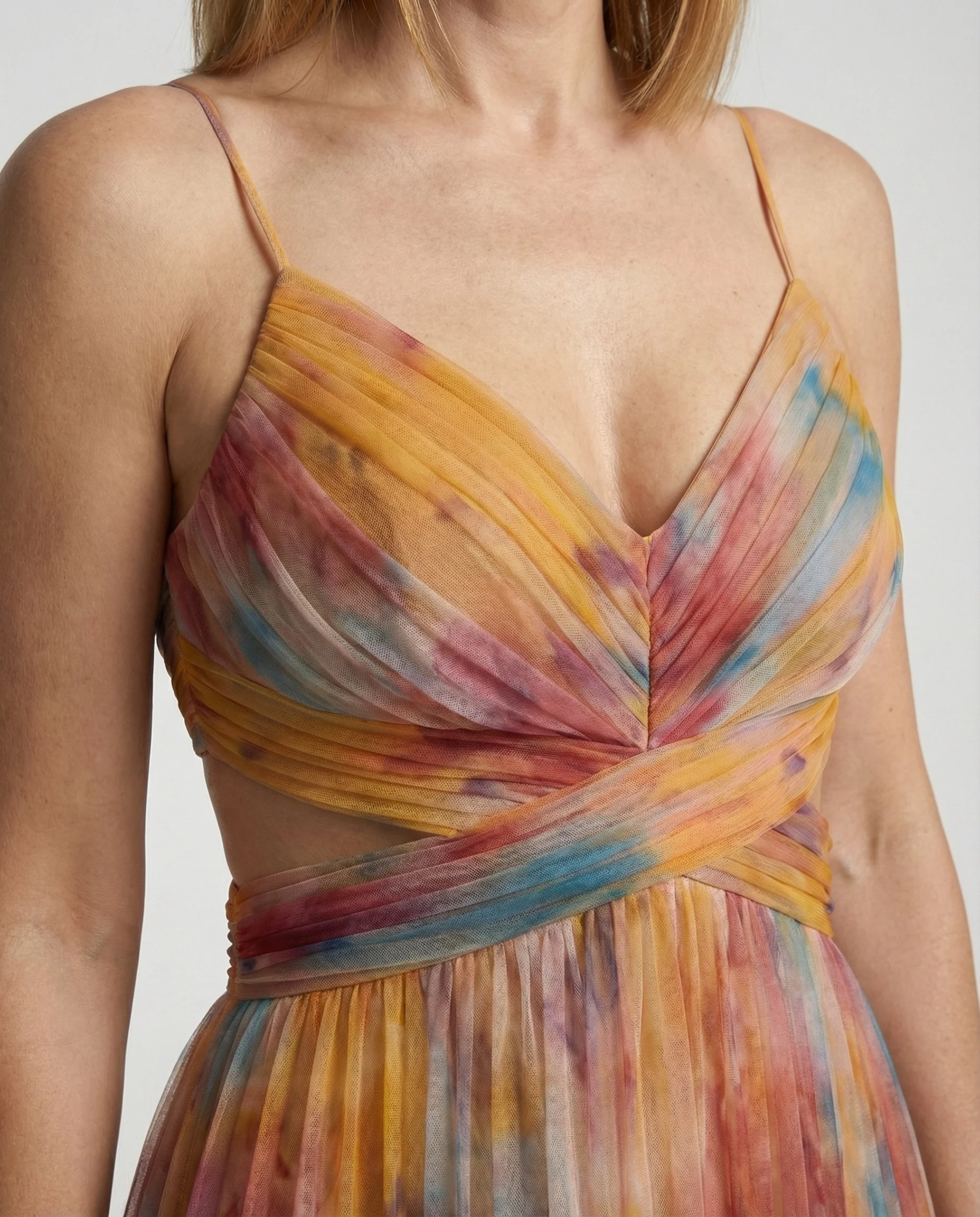 Damen Abendkleid Chiffon mit Cut-Out - Image 3