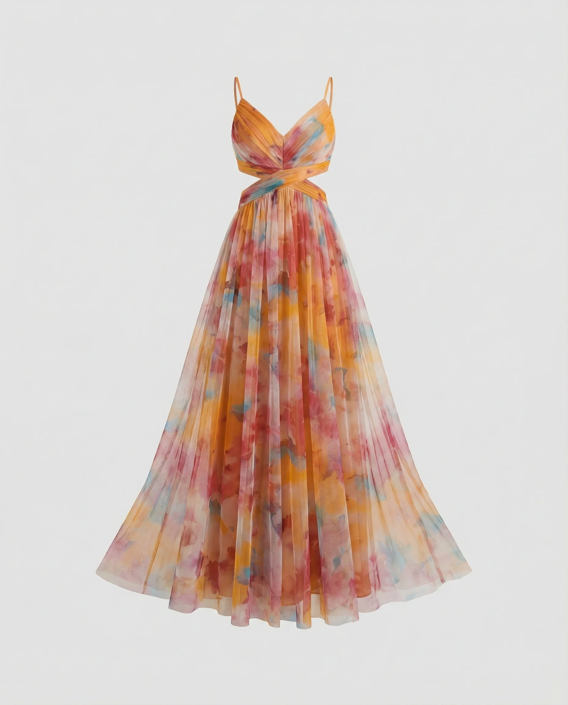 Damen Abendkleid Chiffon mit Cut-Out - Image 4