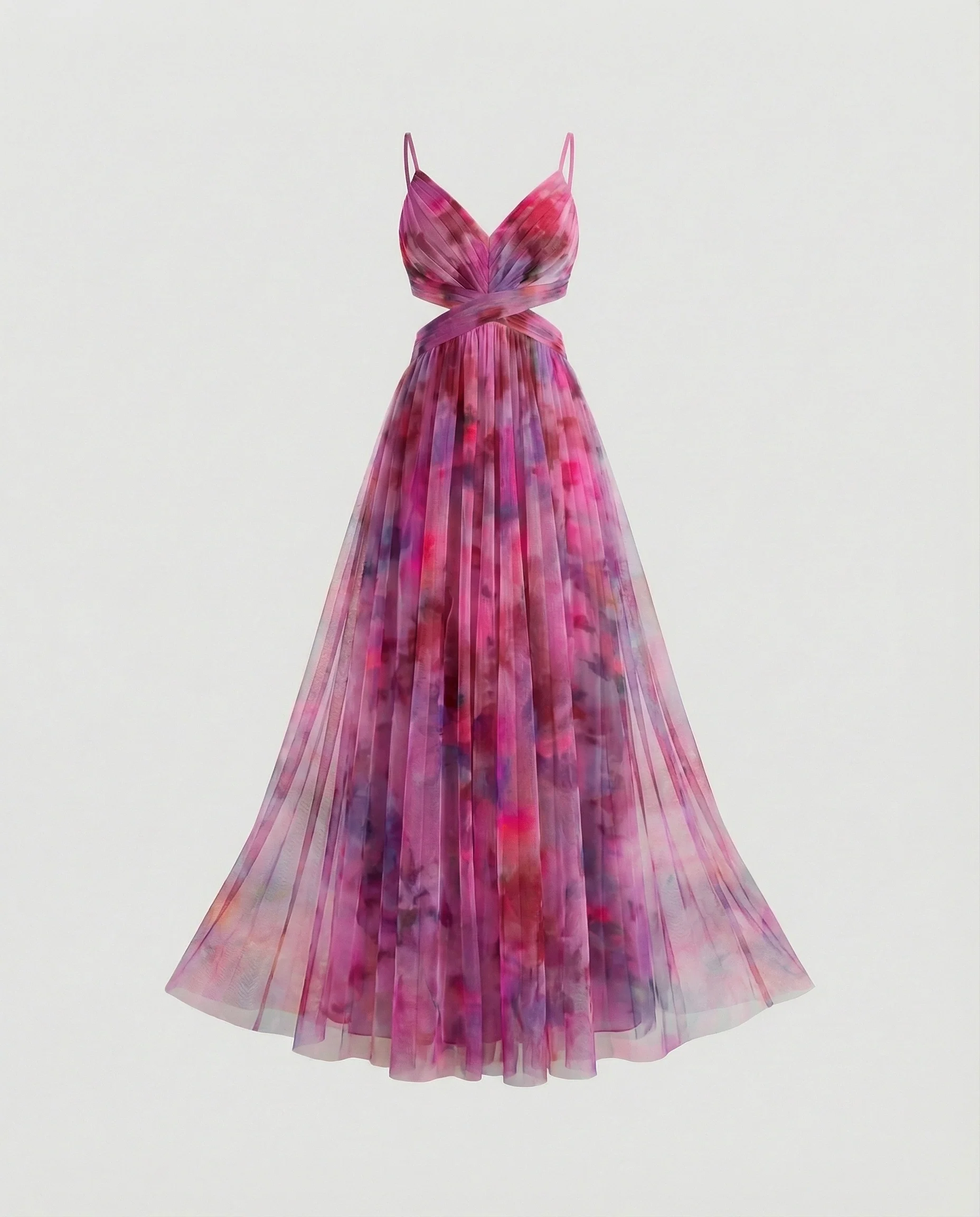 Damen Abendkleid Chiffon mit Cut-Out - Image 7