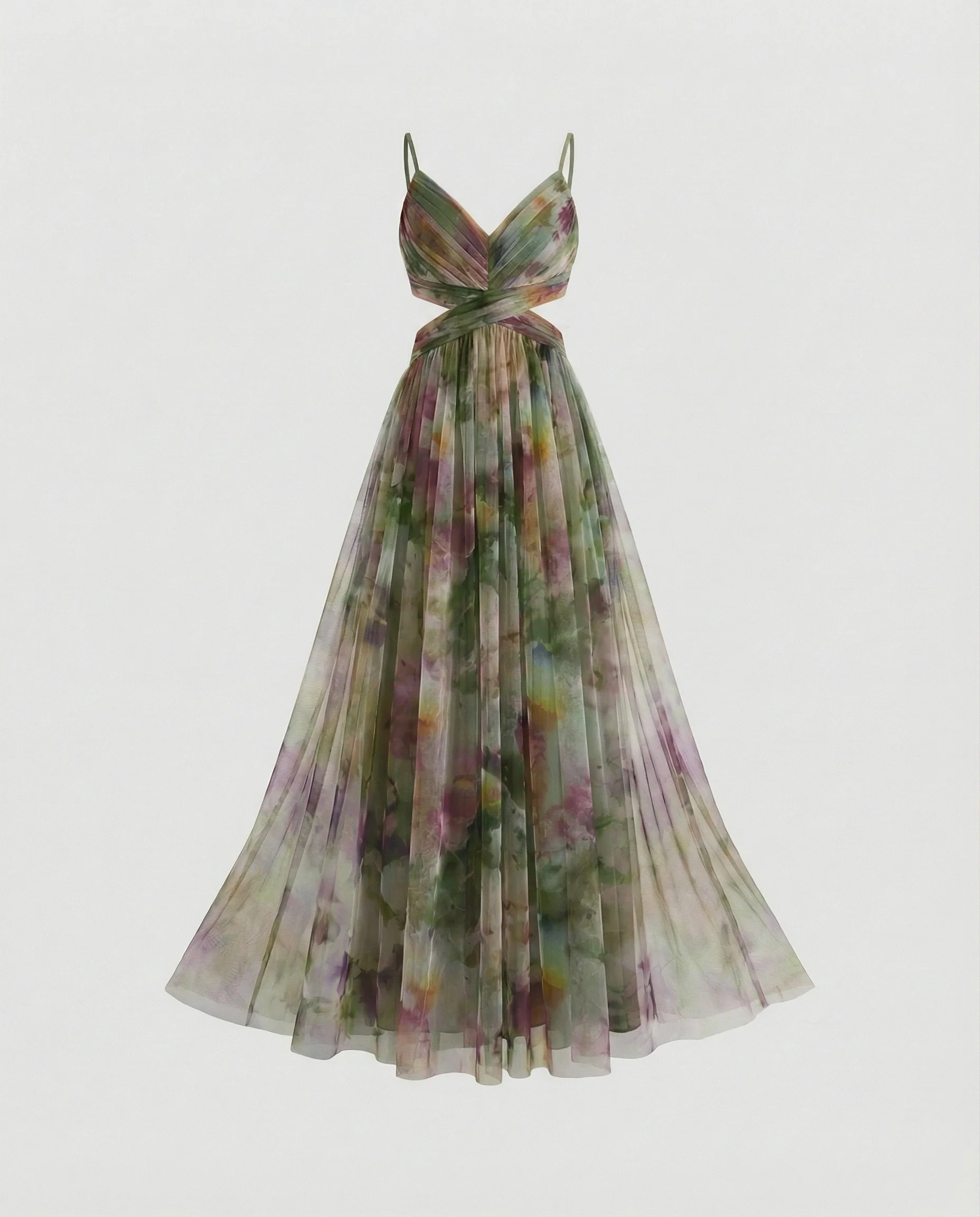 Damen Abendkleid Chiffon mit Cut-Out - Image 8