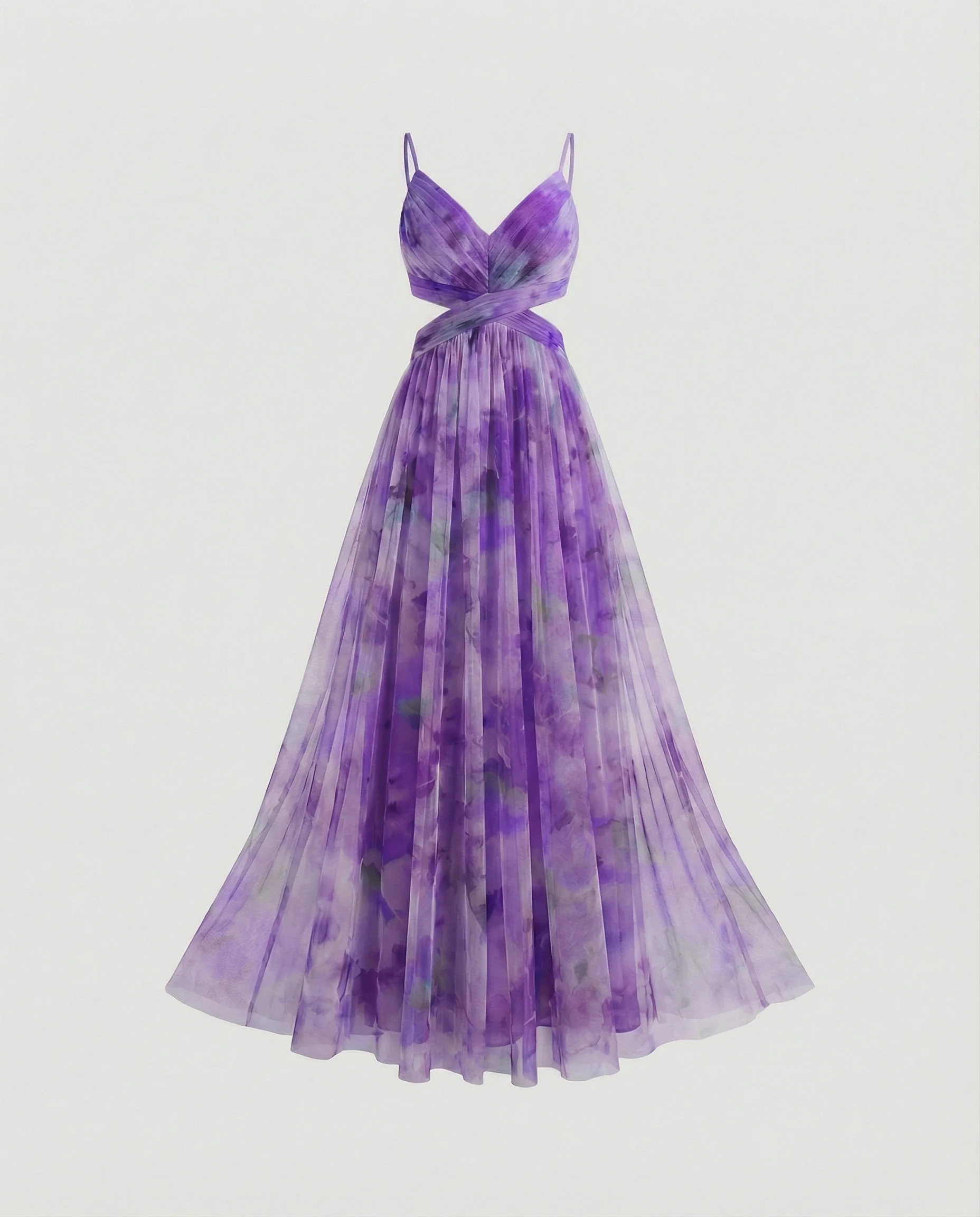 Damen Abendkleid Chiffon mit Cut-Out - Image 9