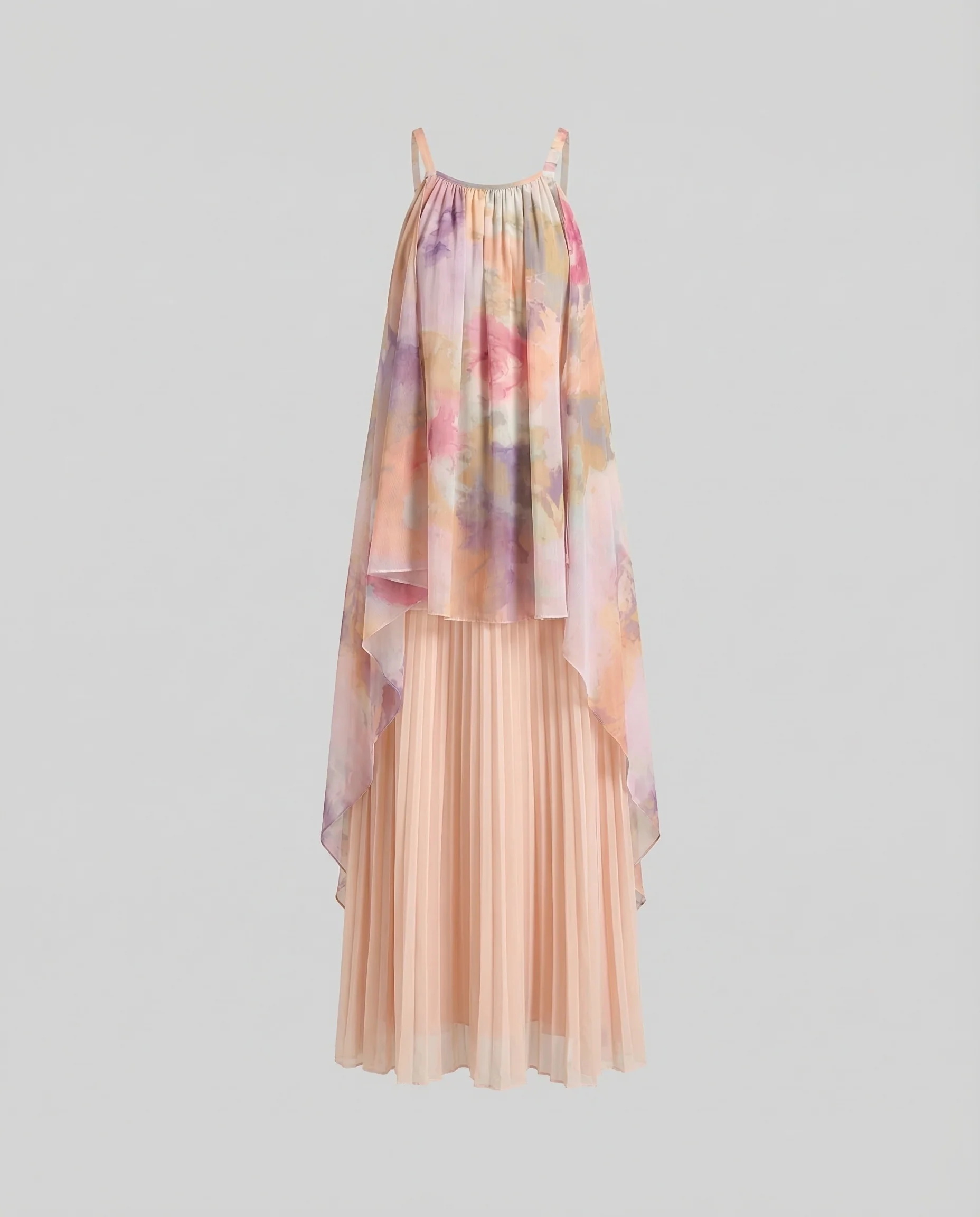 Damen Chiffon Maxikleid Spaghettiträger - Image 4
