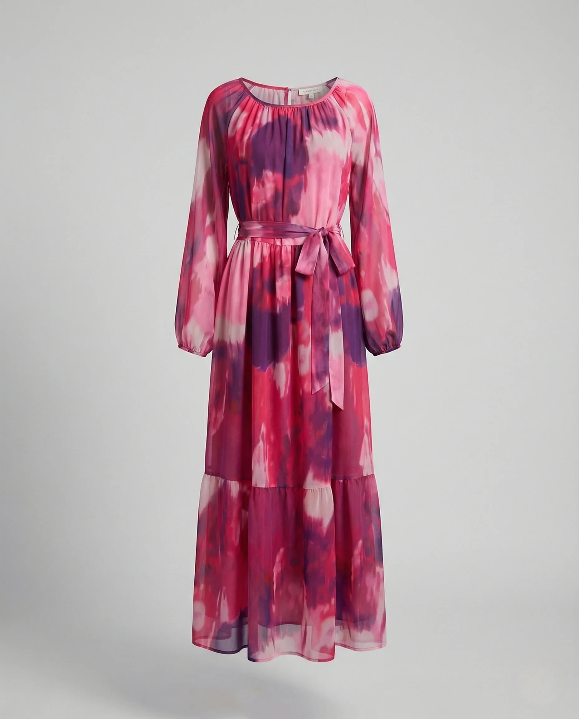 Maxikleid Sommer Damen Chiffon Ballonärmel - Image 5