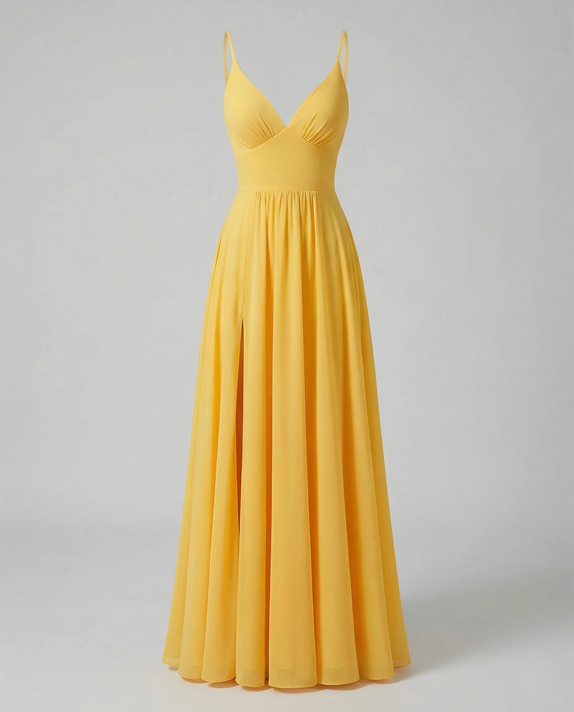 Damen Maxikleid Chiffon V-Ausschnitt - Image 5